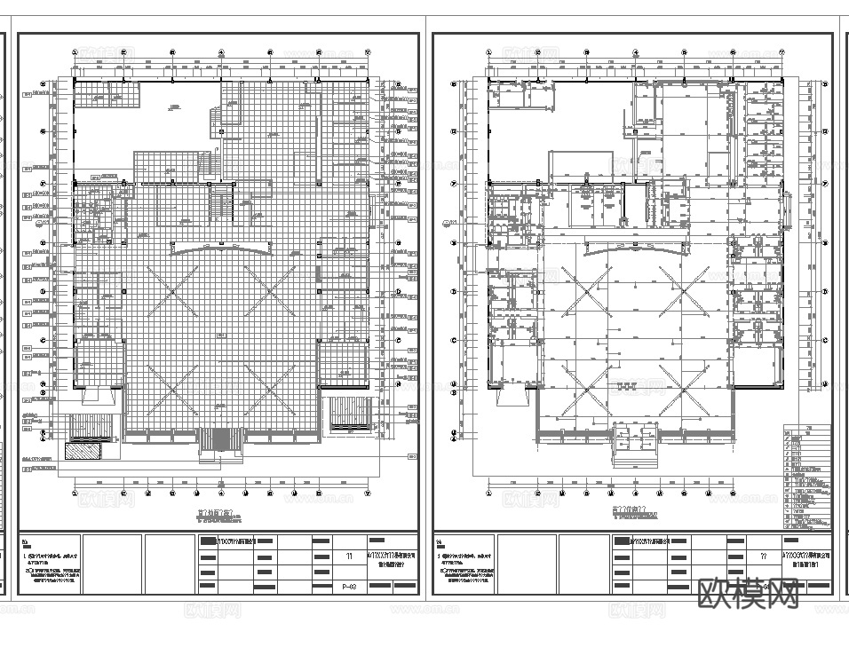 4S汽车服务中心 最新全套施工图合集cad施工图