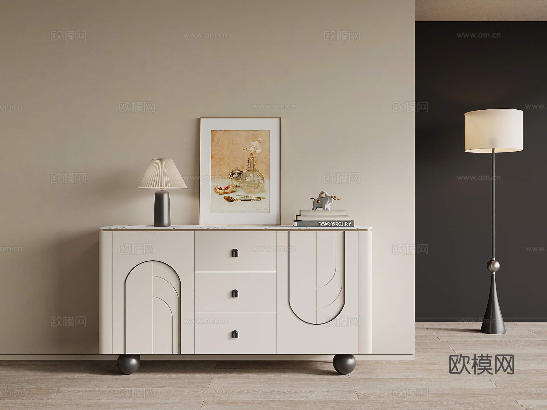 现代玄关柜 端景柜3d模型