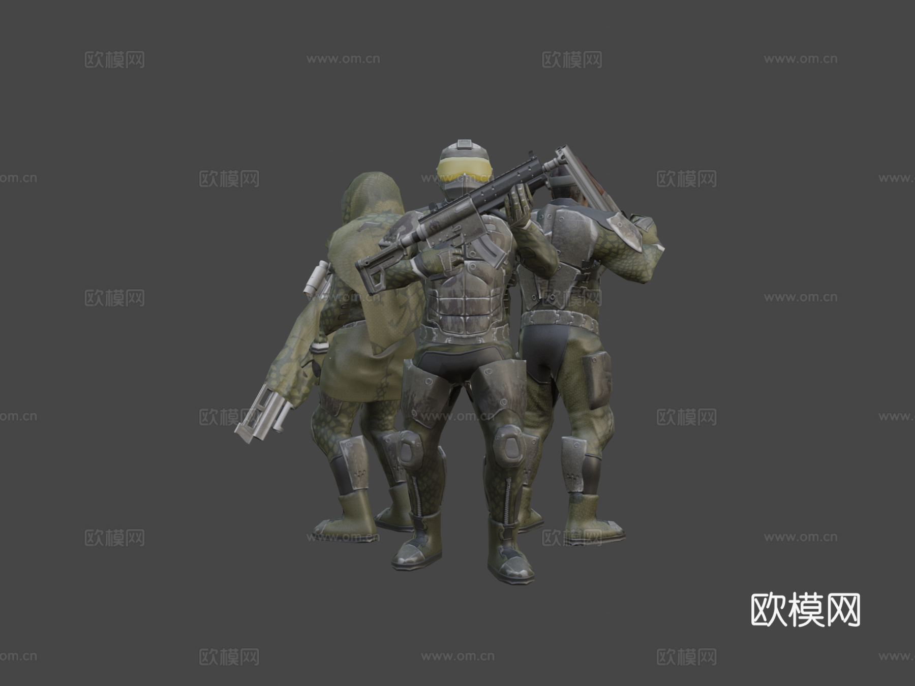 龙牙雇佣兵3d模型下载（渲染图8）