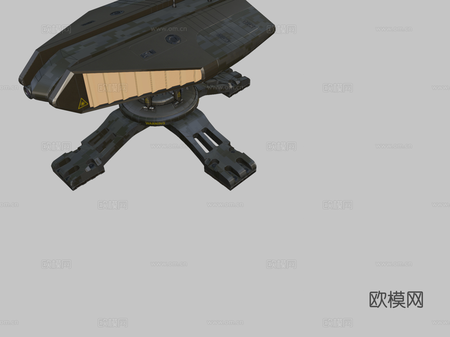 炮塔3d模型下载（渲染图2）