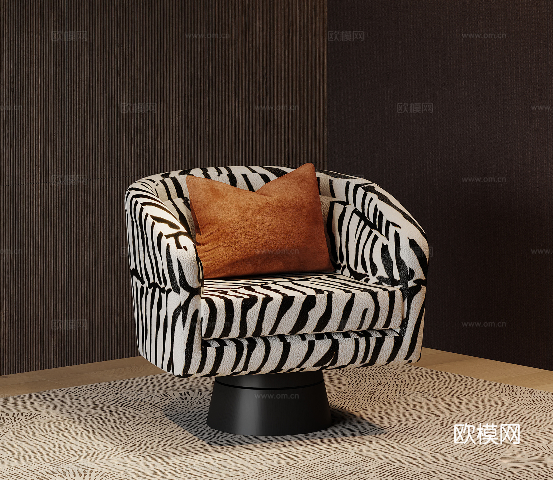 现代意式休闲椅 沙发椅 单人3d模型下载