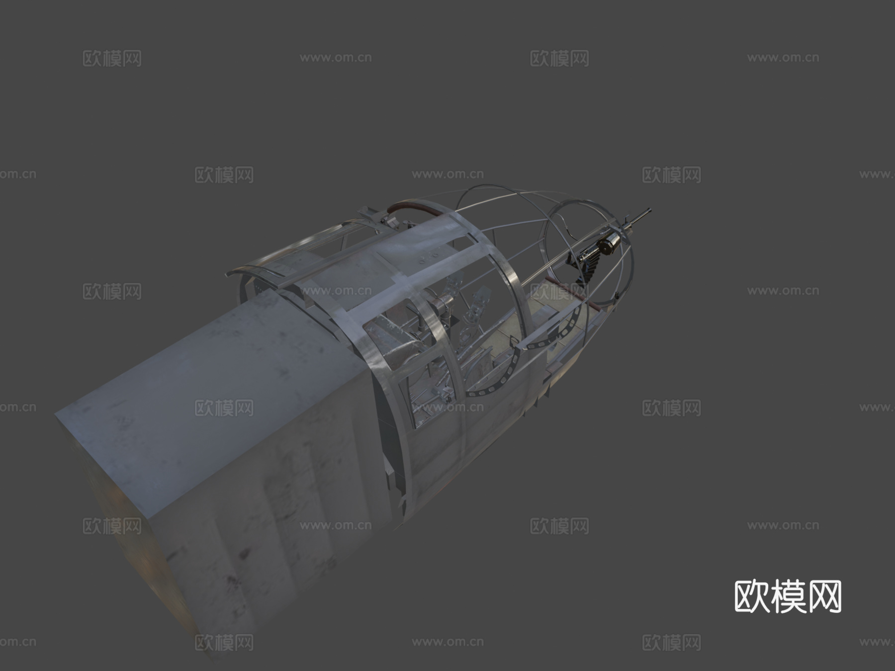 旧款He111H16驾驶舱3d模型下载（渲染图5）