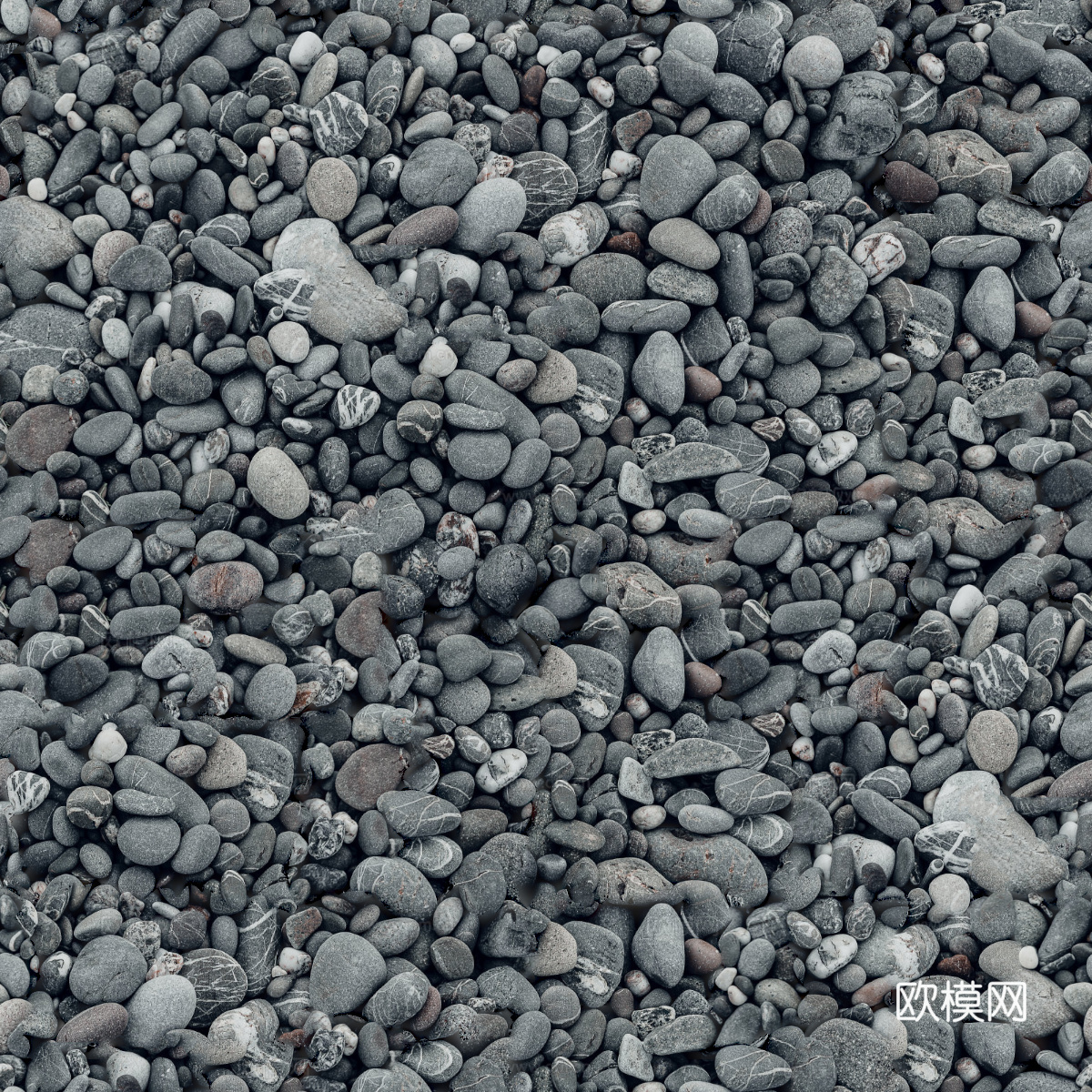 黑色鹅卵石贴图2