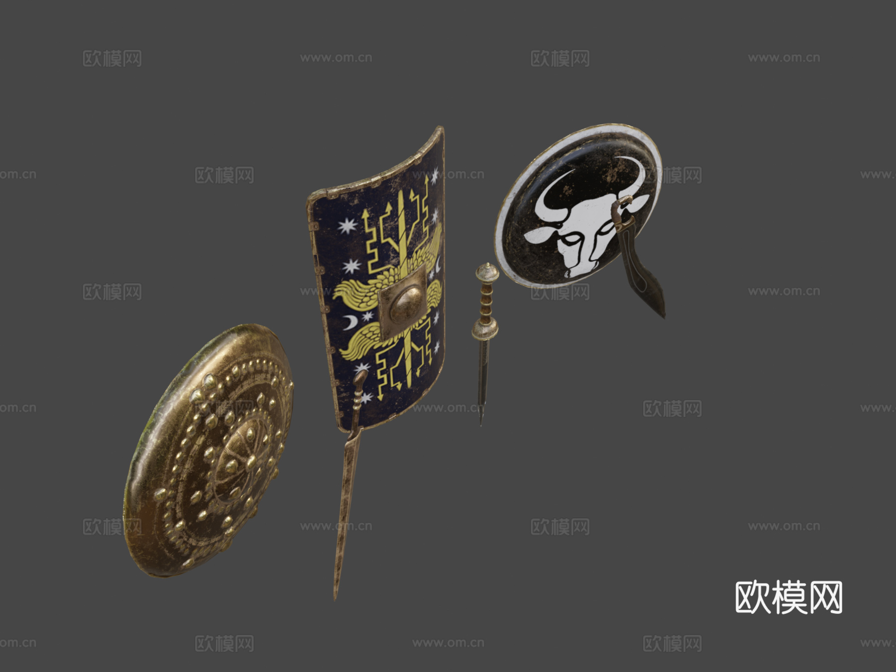 极乐之旅武器套装3d模型3d模型下载（渲染图5）