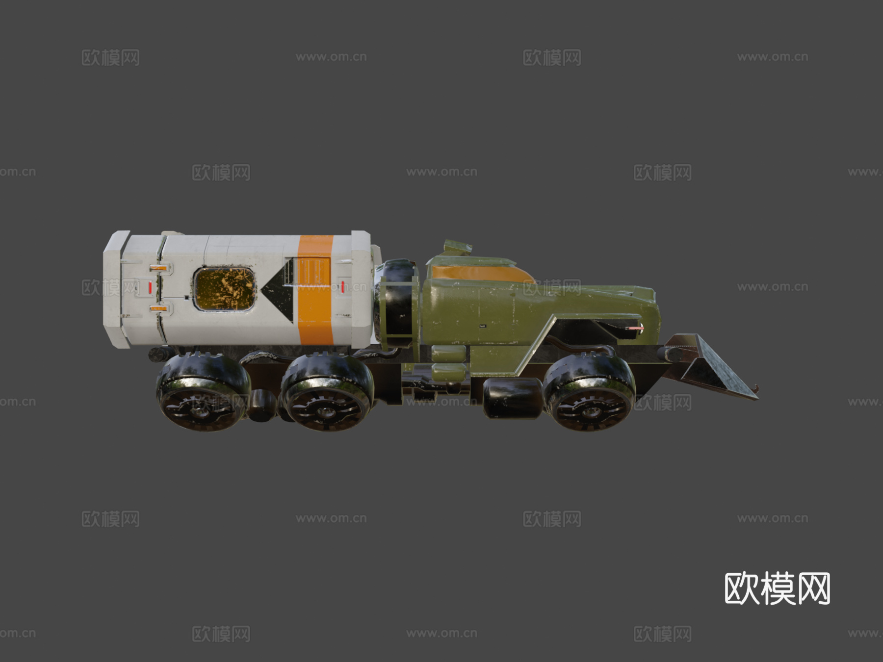 乌拉尔4320反重力悬浮卡车3d模型下载（渲染图6）