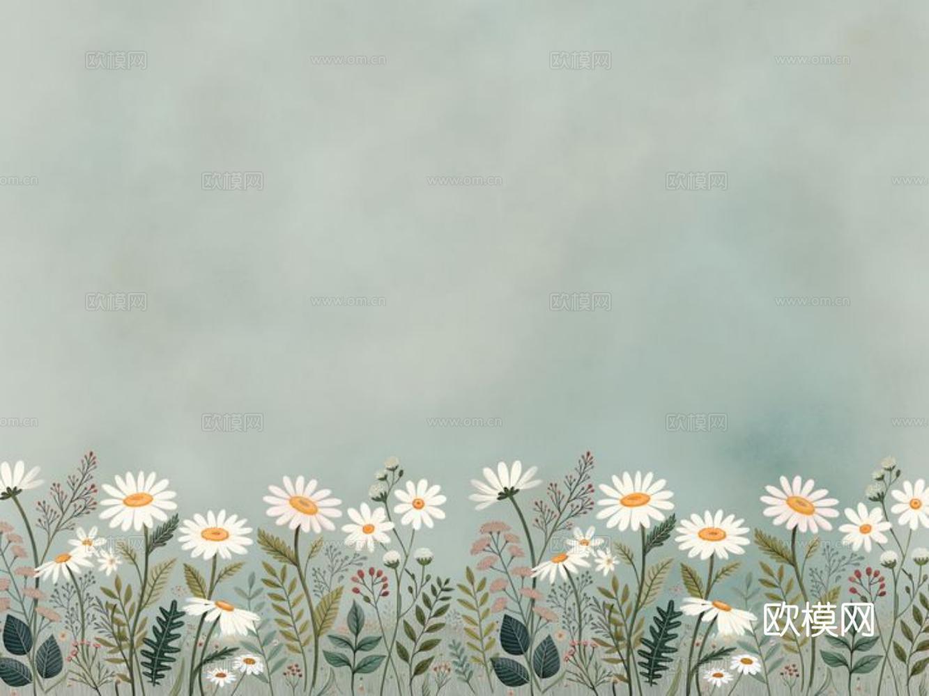 植物壁纸壁布 植物印花壁纸