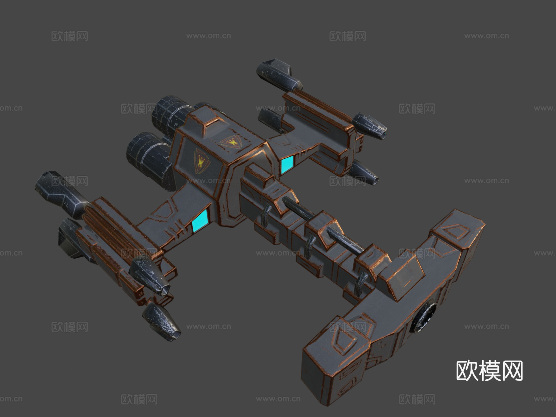 战列巡洋舰运行中3d模型下载（渲染图6）
