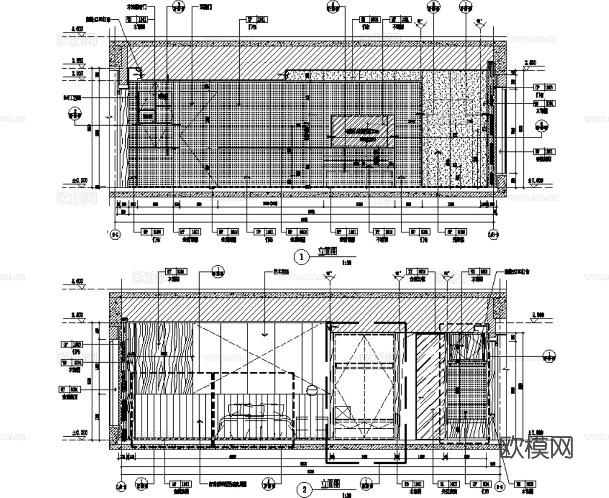 22套酒店客房CAD施工图cad施工图