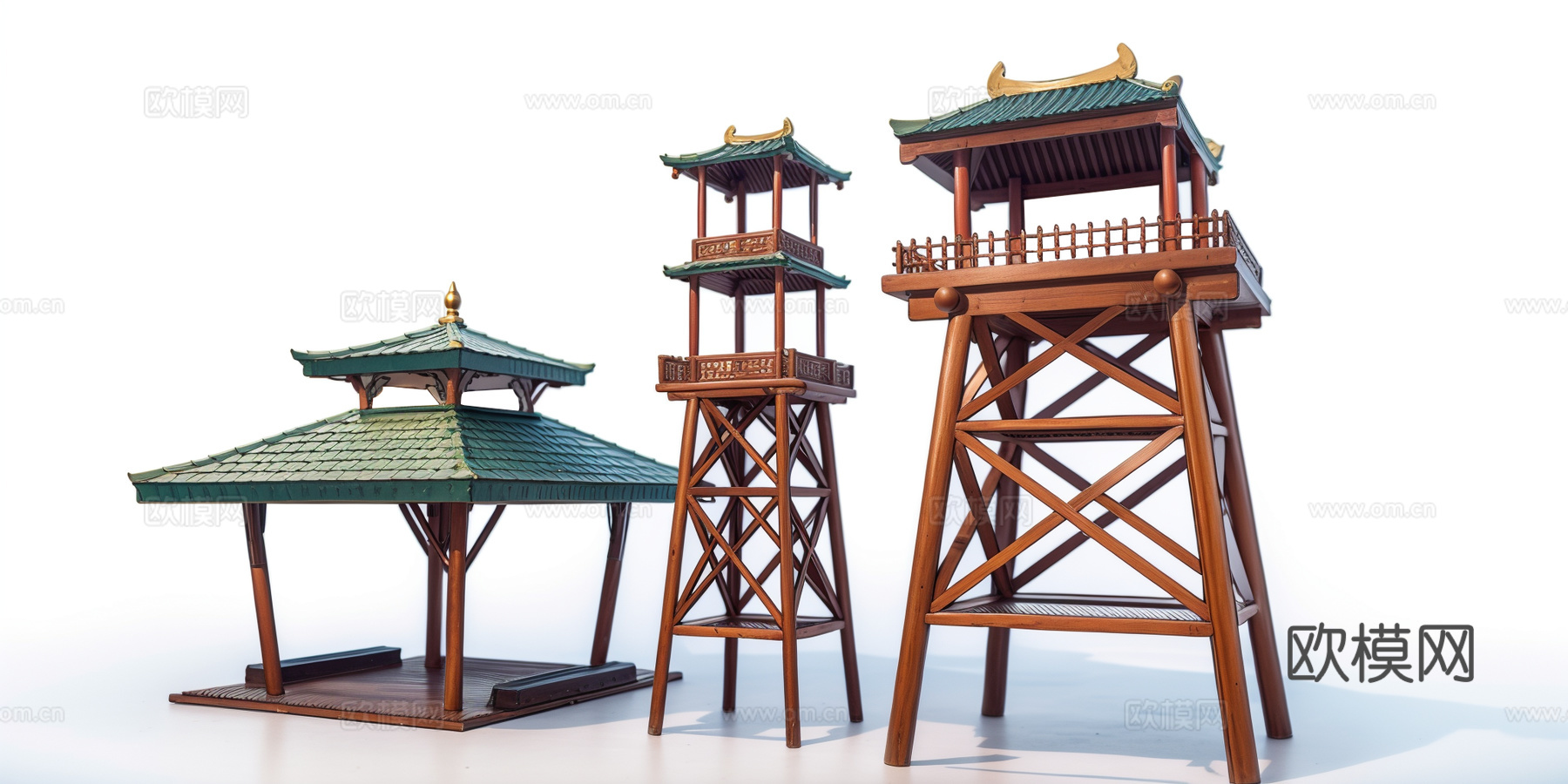 瞭望塔su模型