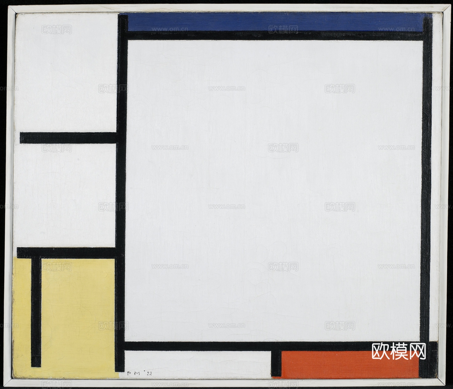 蒙德里安抽象画，风格派抽象画，装饰画7