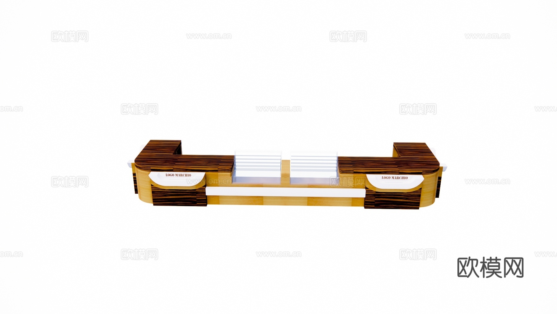 前台接待 展厅 办公空间 接待su模型下载（渲染图1）