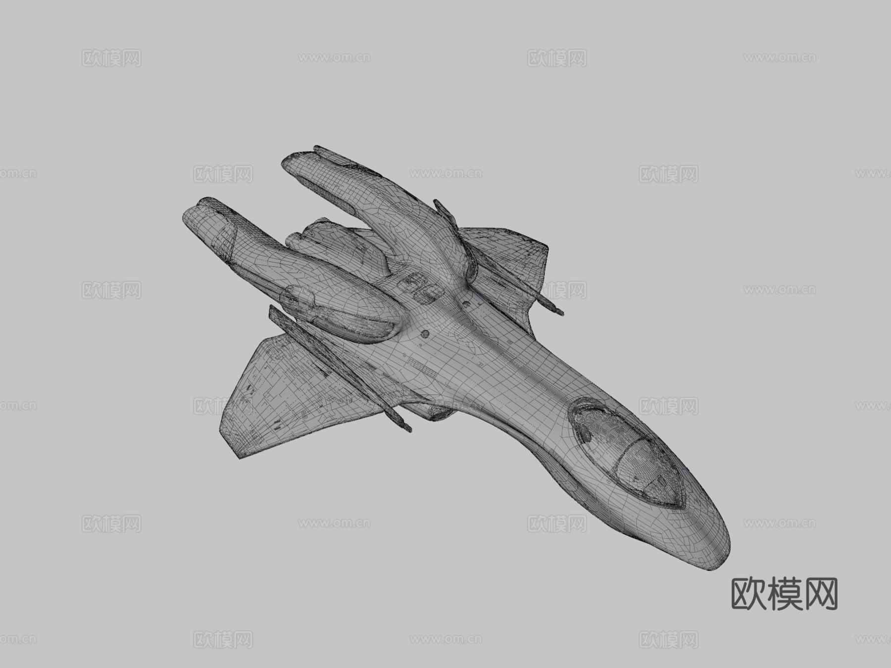 AC409女武神级曲速战斗机3d模型下载（渲染图3）