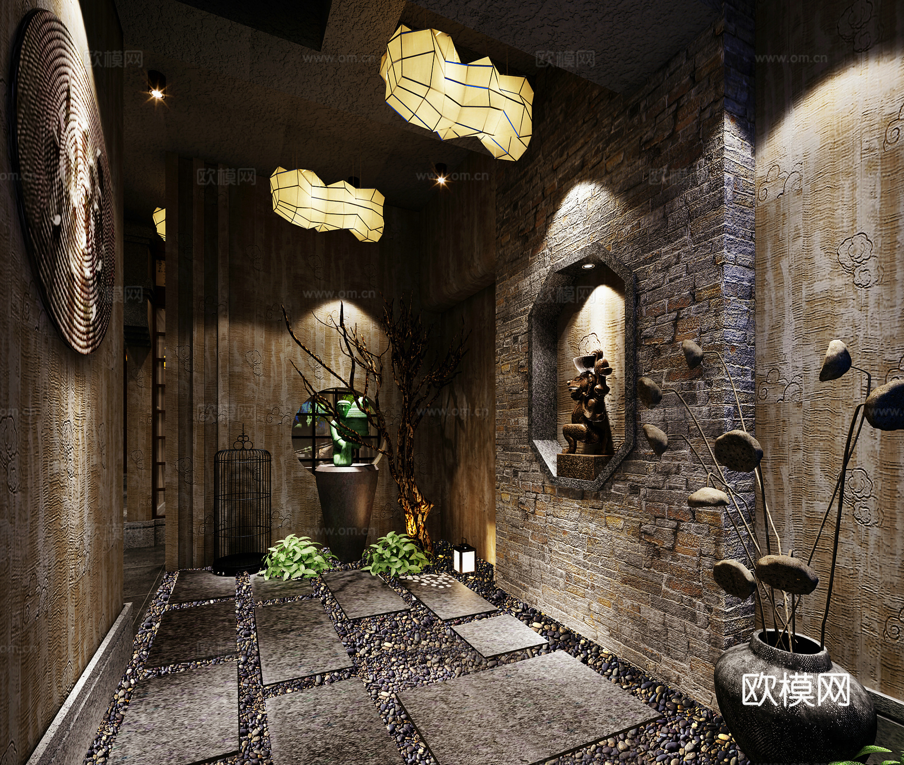 禅意茶楼 最新全套施工图合集cad施工图