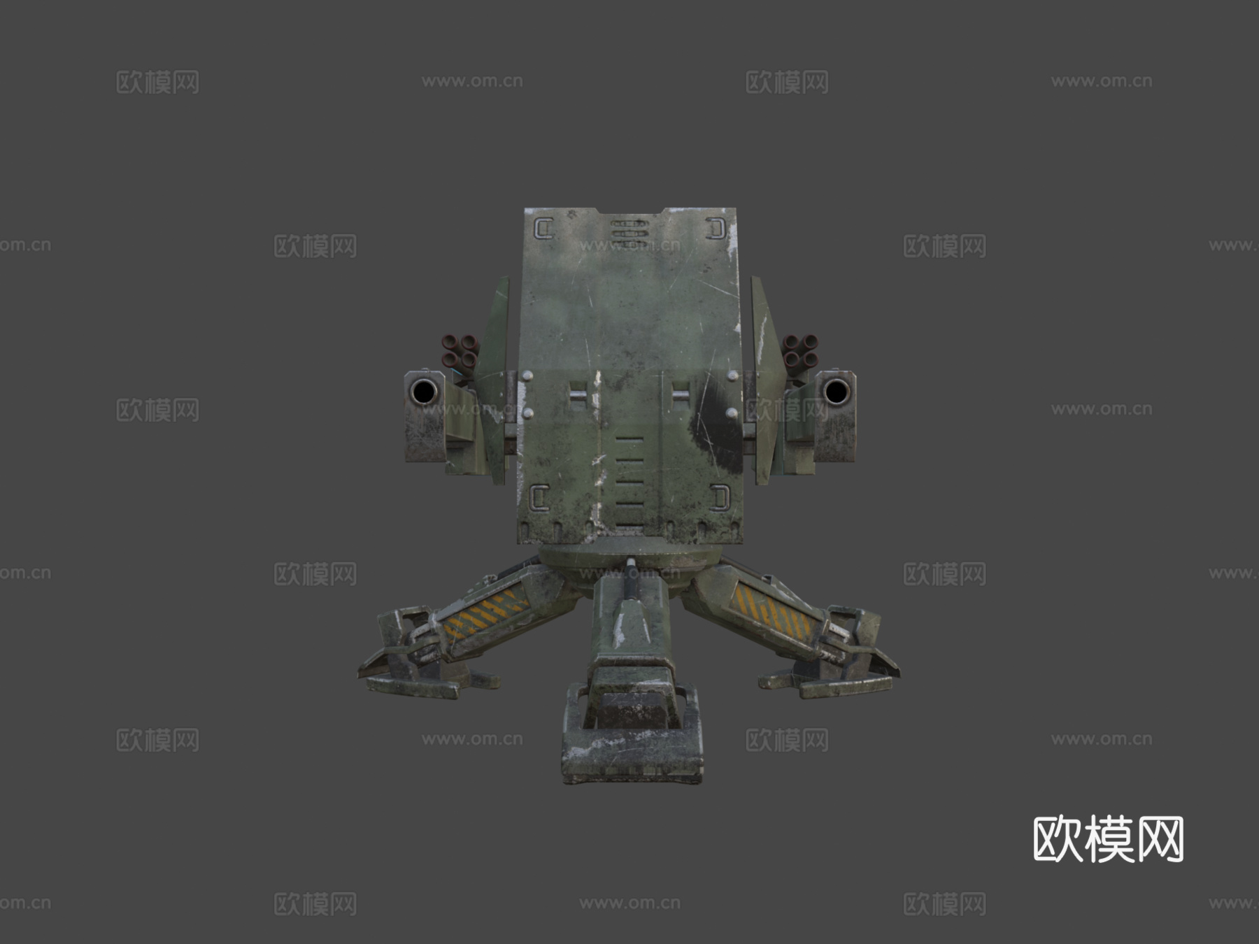 千鸟炮塔3d模型下载（渲染图7）