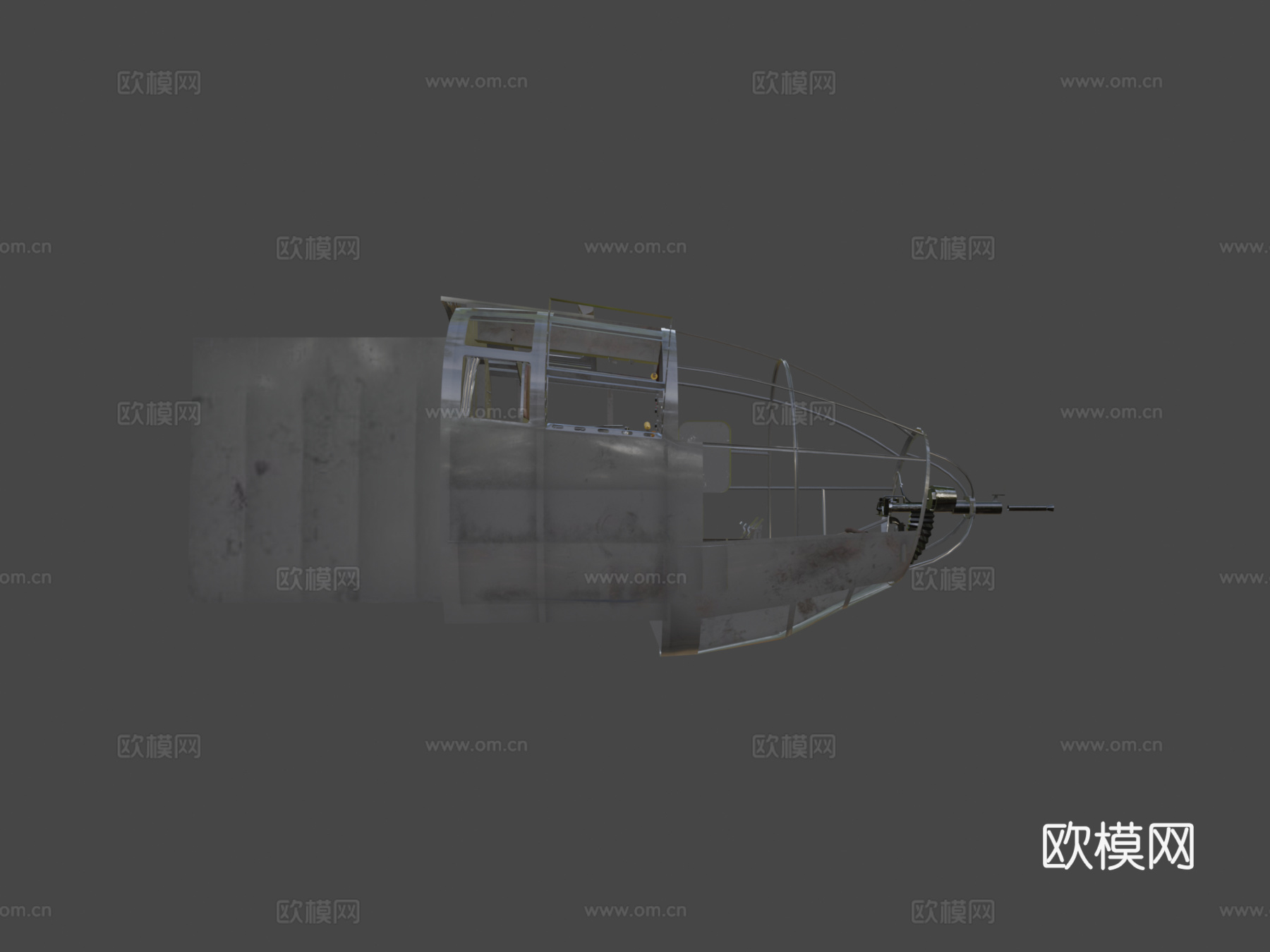 旧款He111H16驾驶舱3d模型下载（渲染图8）