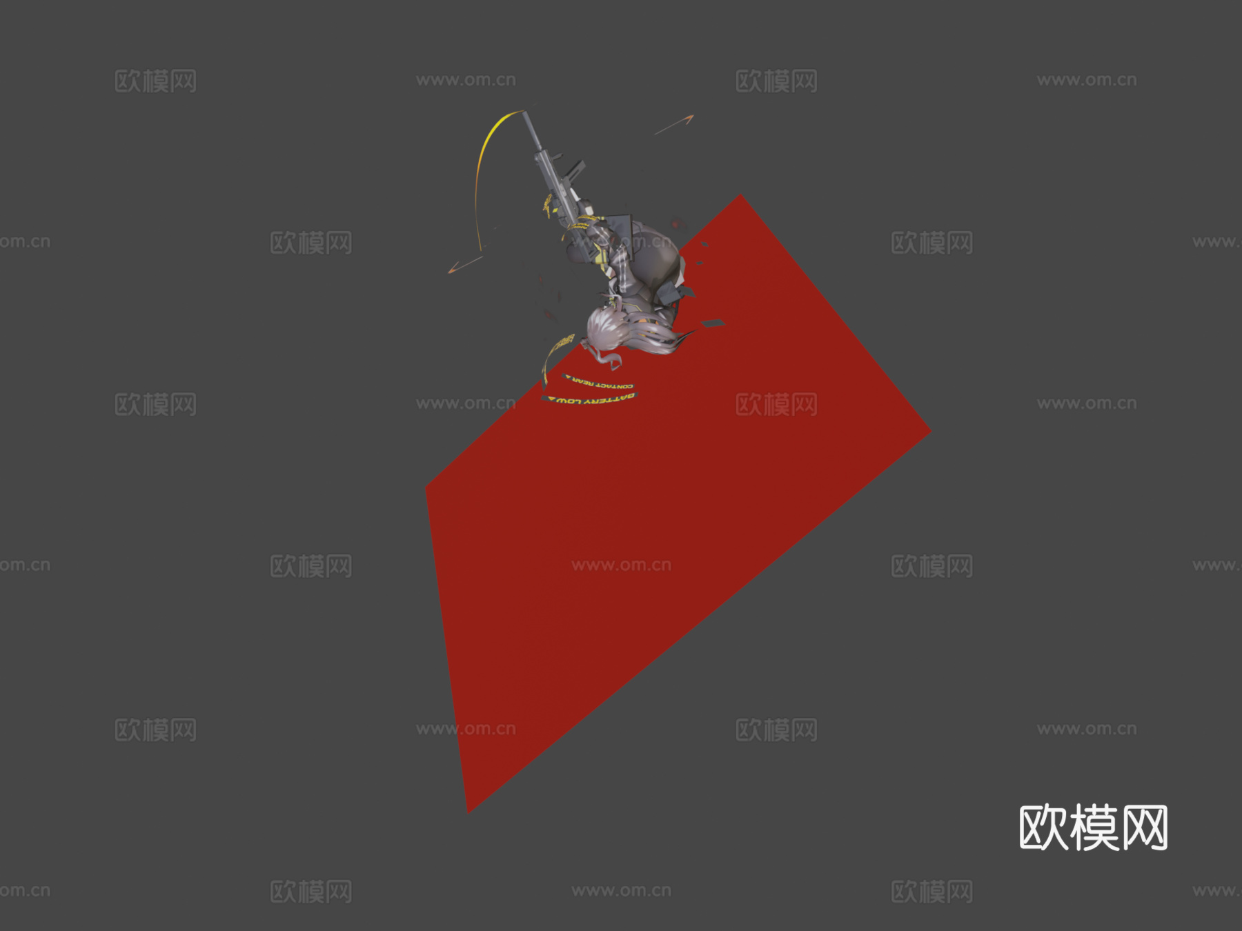 UMP45少女前线3d模型下载（渲染图6）