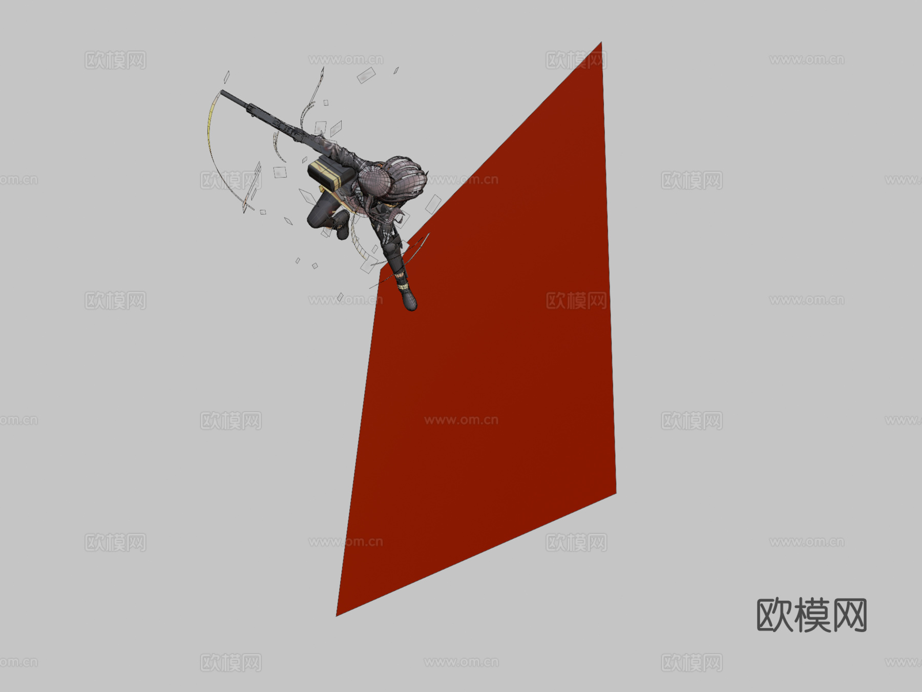 UMP45少女前线3d模型下载（渲染图2）