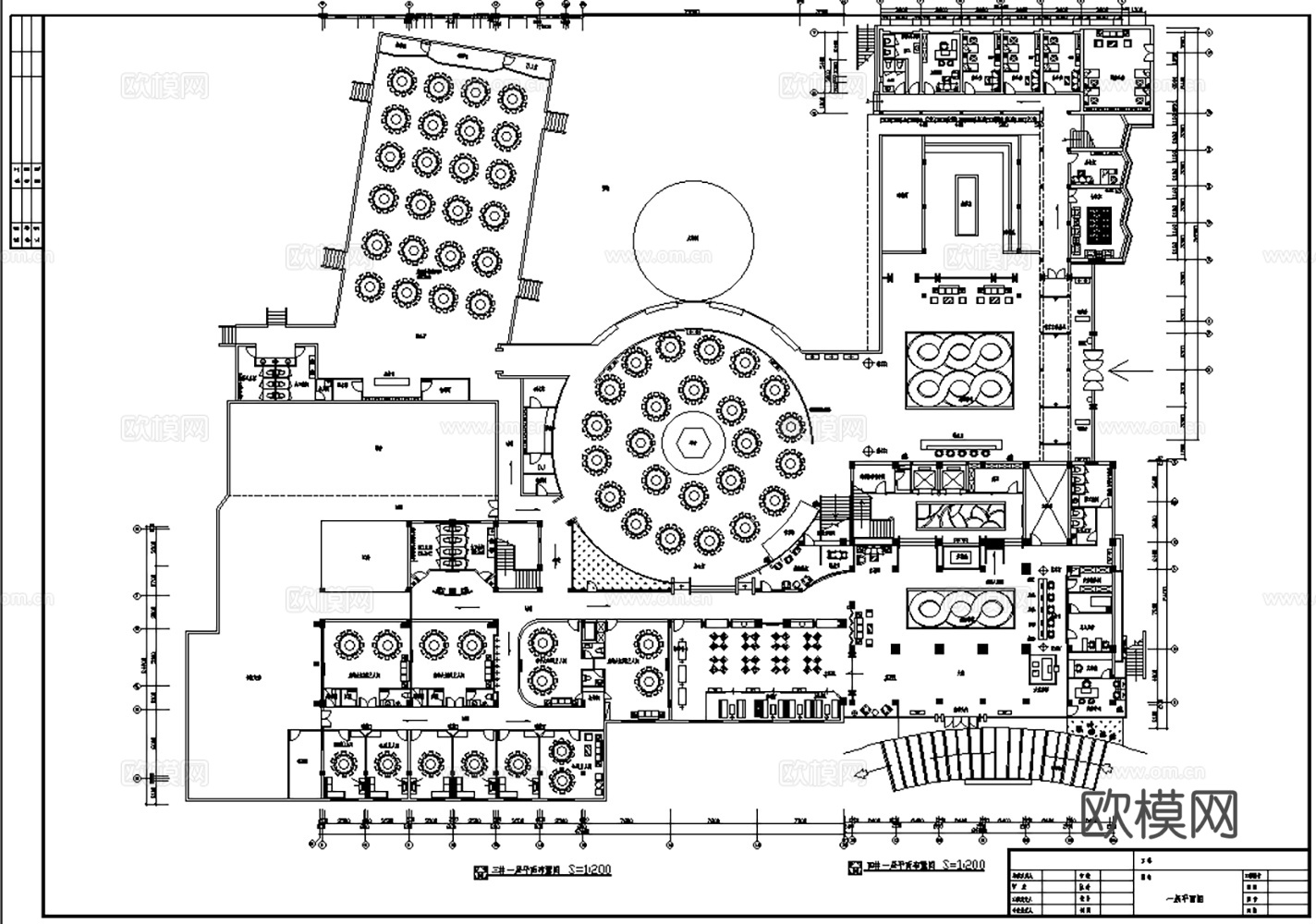 4套酒店空间室内装饰CAD施工图效果图cad施工图