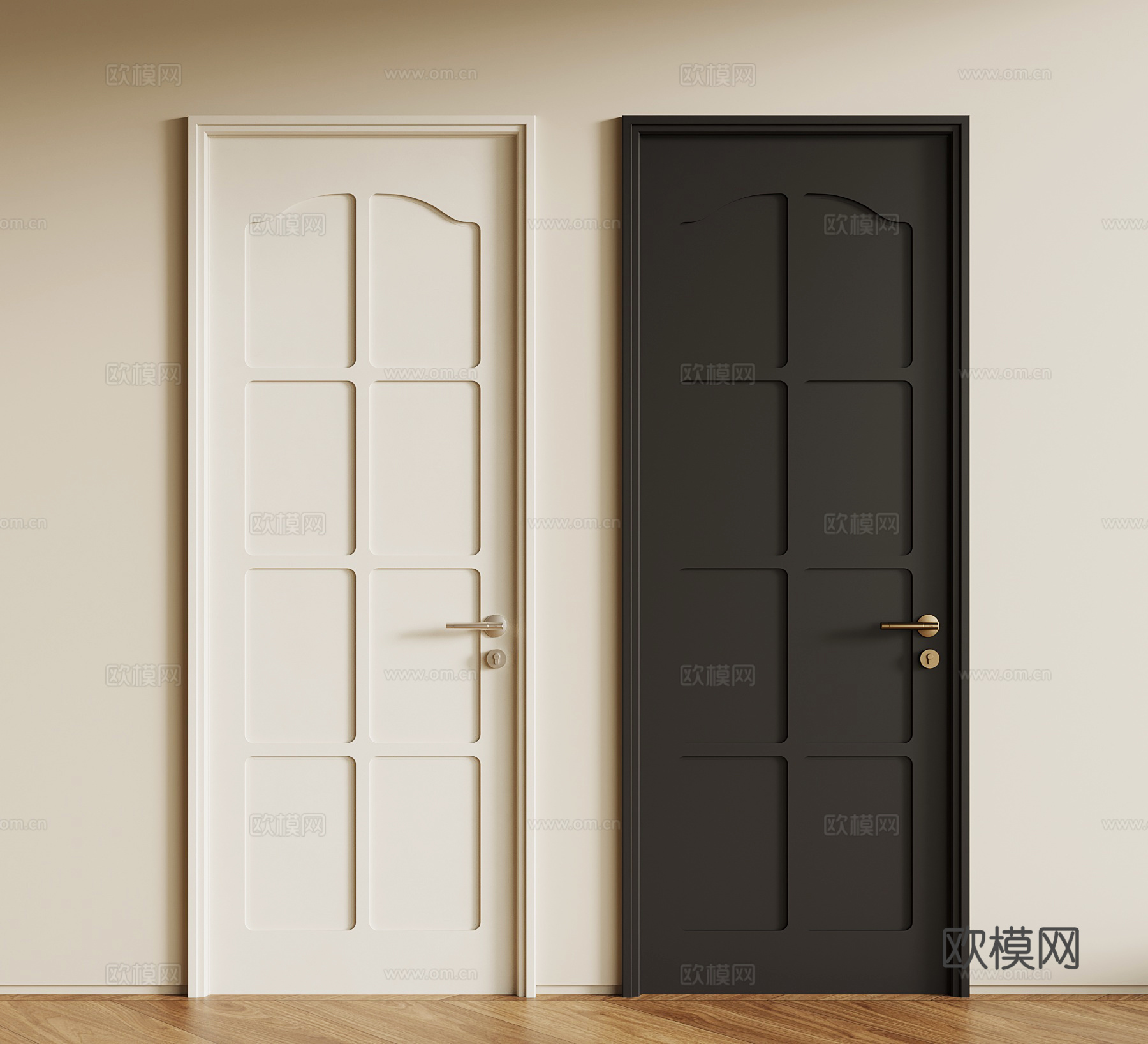 法式复古单开门su模型