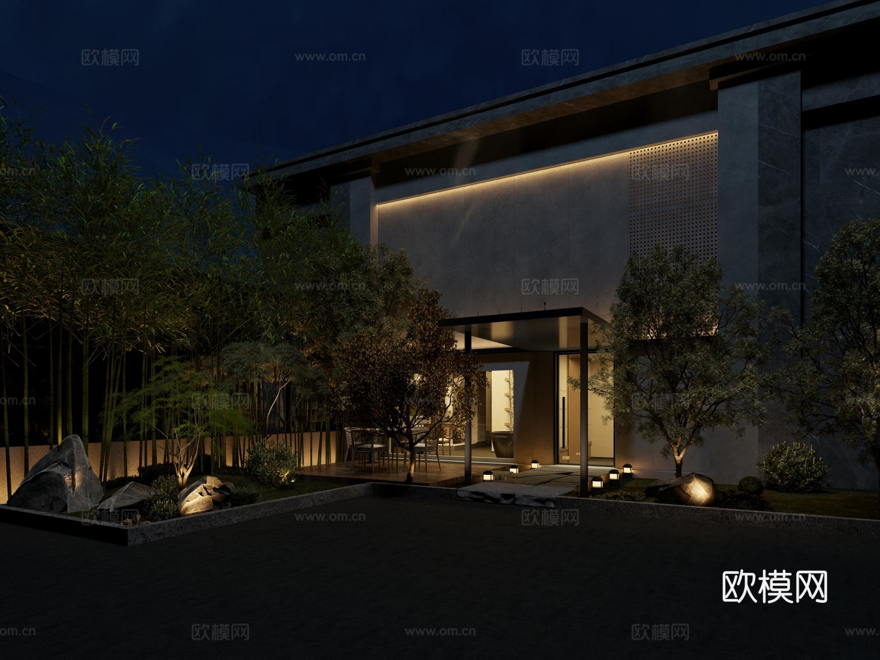 高端茶楼会所 最新全套施工图 效果图合集cad施工图