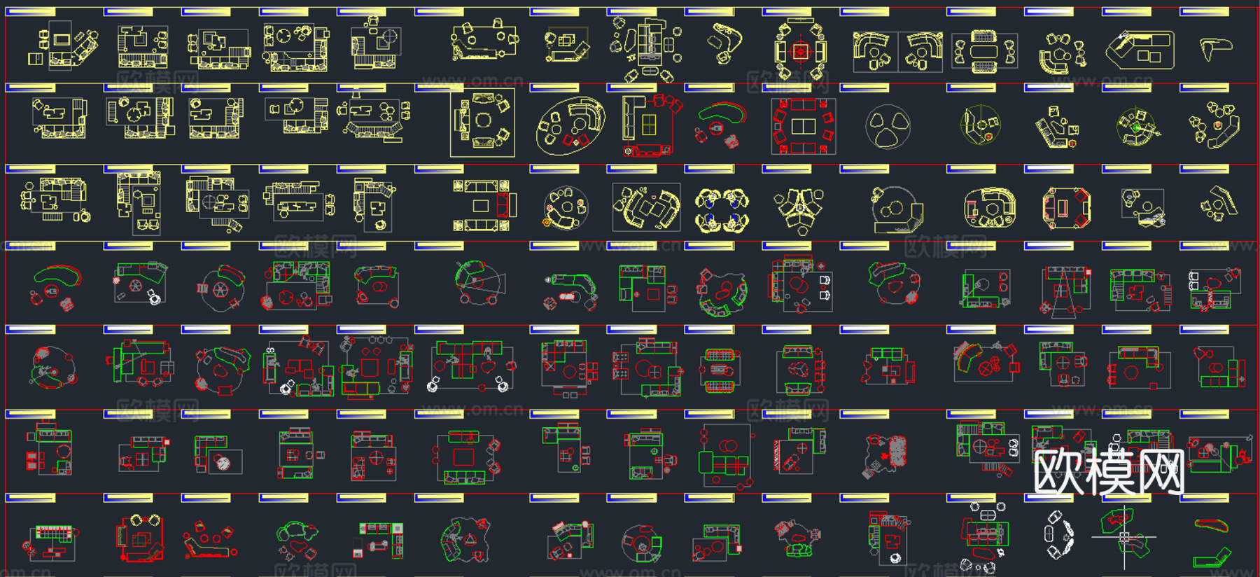 2026网红沙发CAD图库专辑大全cad施工图