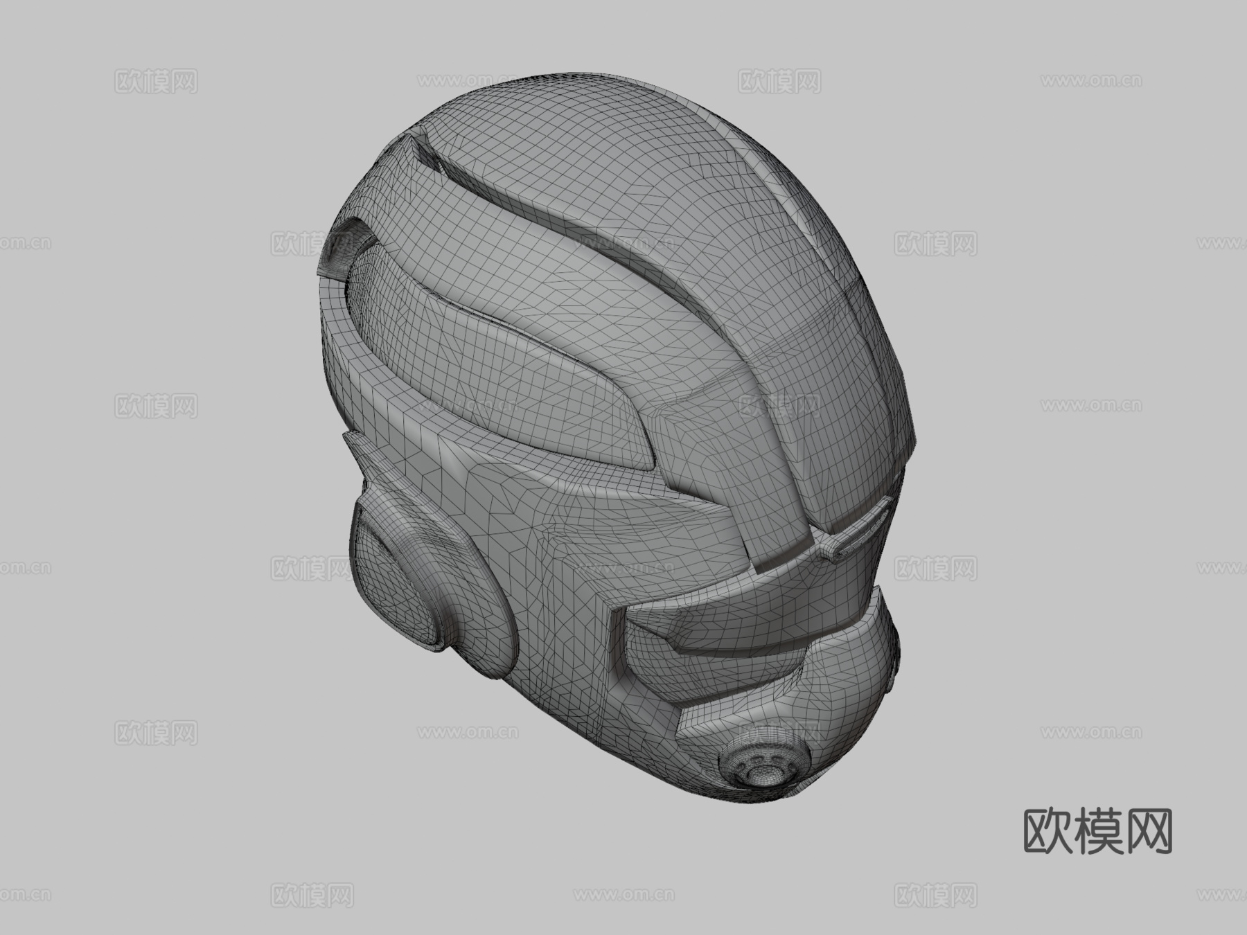 科幻头盔3d模型下载（渲染图3）