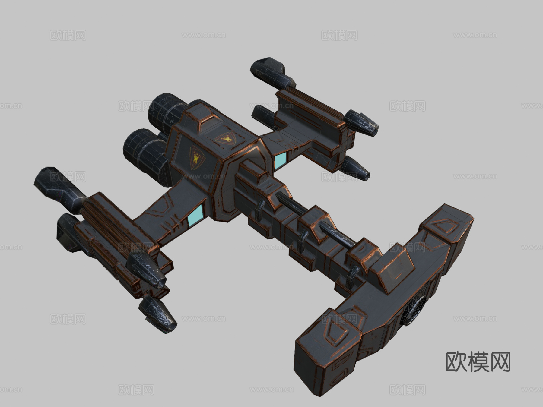 战列巡洋舰运行中3d模型下载（渲染图2）