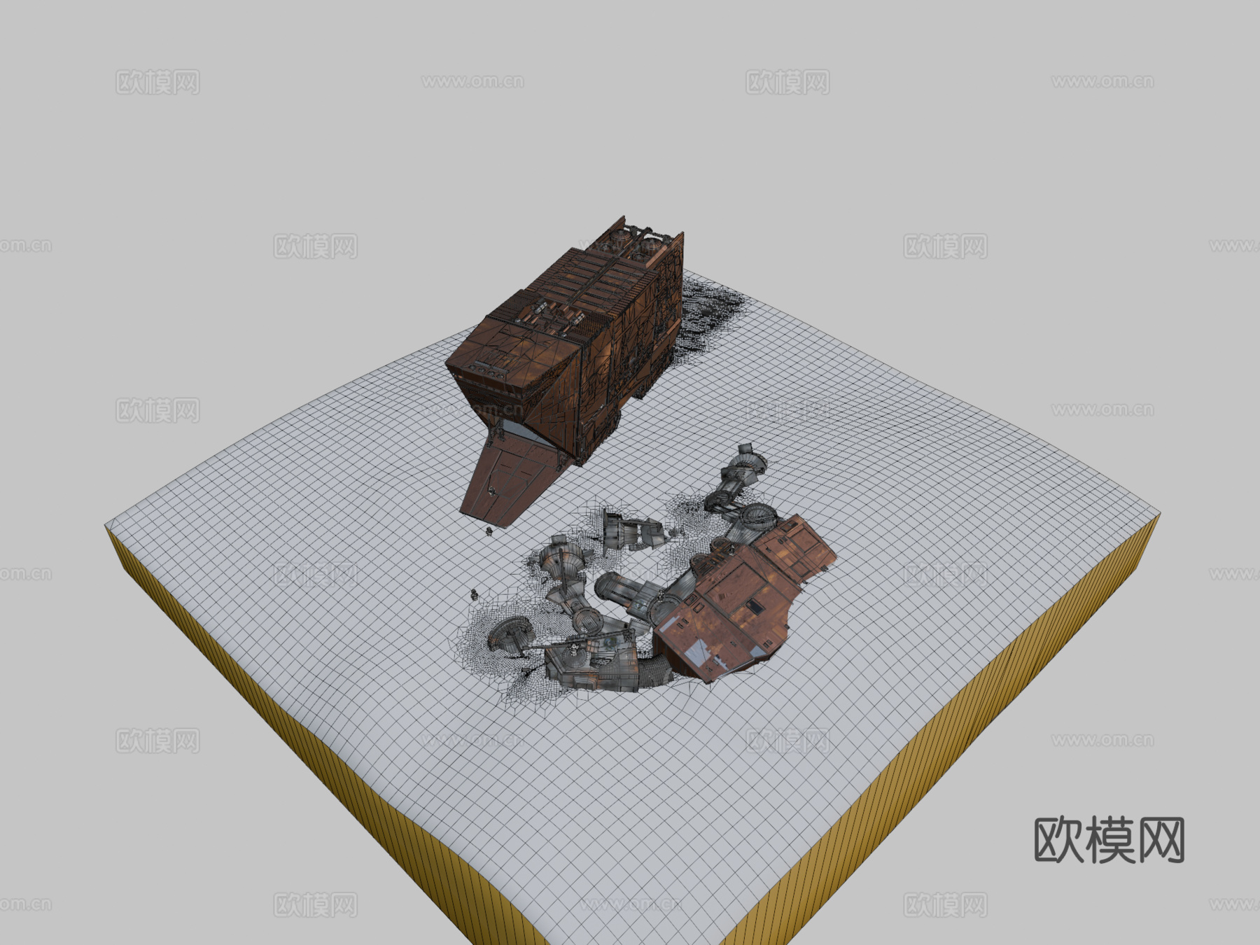 贾瓦沙地爬行者3d模型下载（渲染图2）