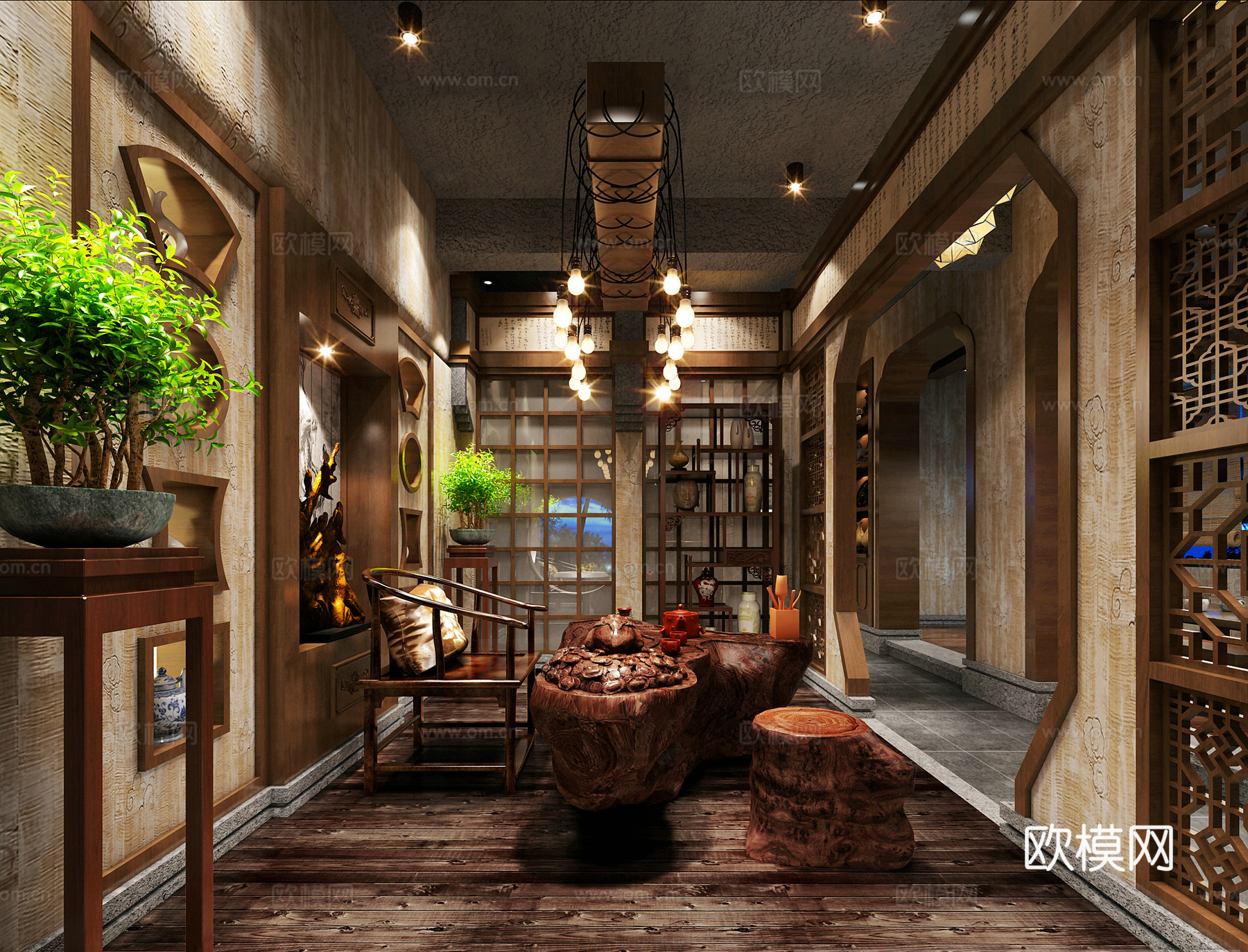 禅意茶楼 最新全套施工图合集cad施工图