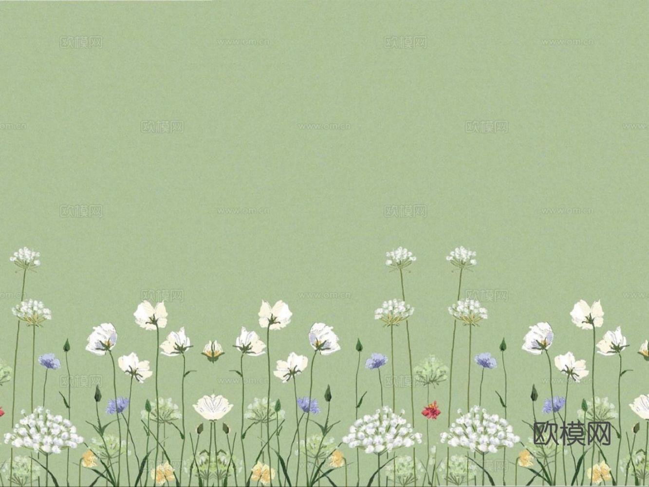 植物壁纸壁布 植物印花壁纸