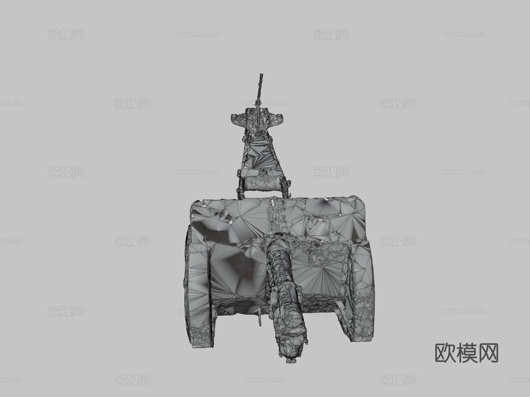 加农炮100 H7143d模型下载（渲染图3）