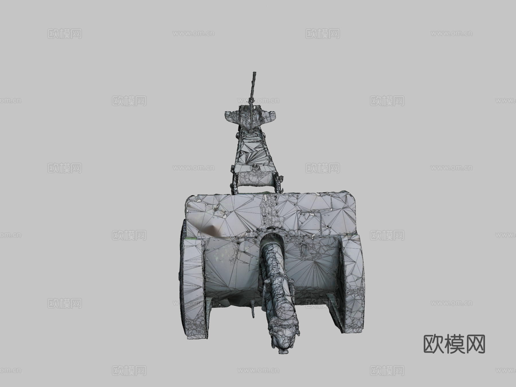 加农炮100 H7143d模型下载（渲染图2）