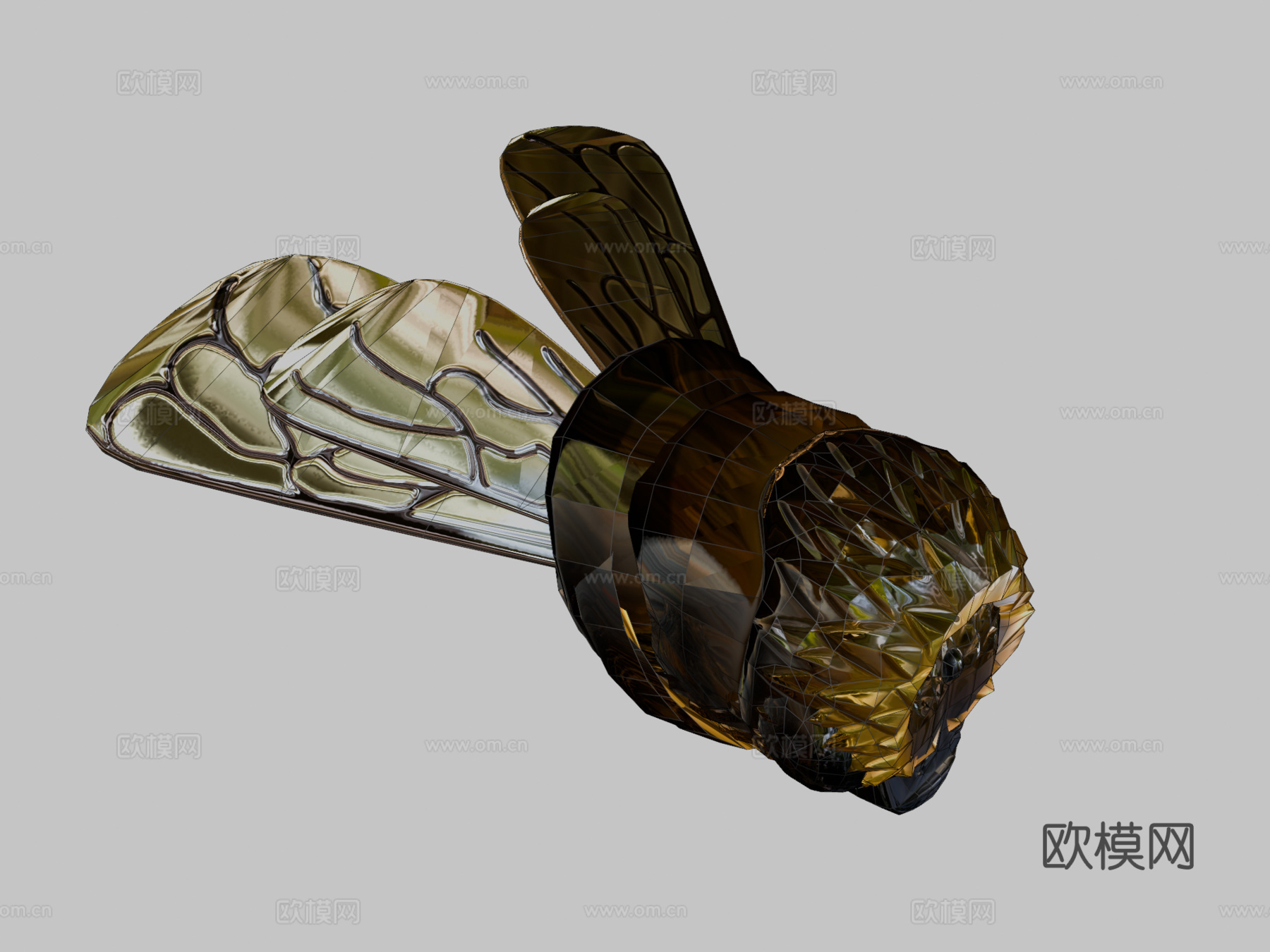 风格化工蜂3d模型下载（渲染图2）