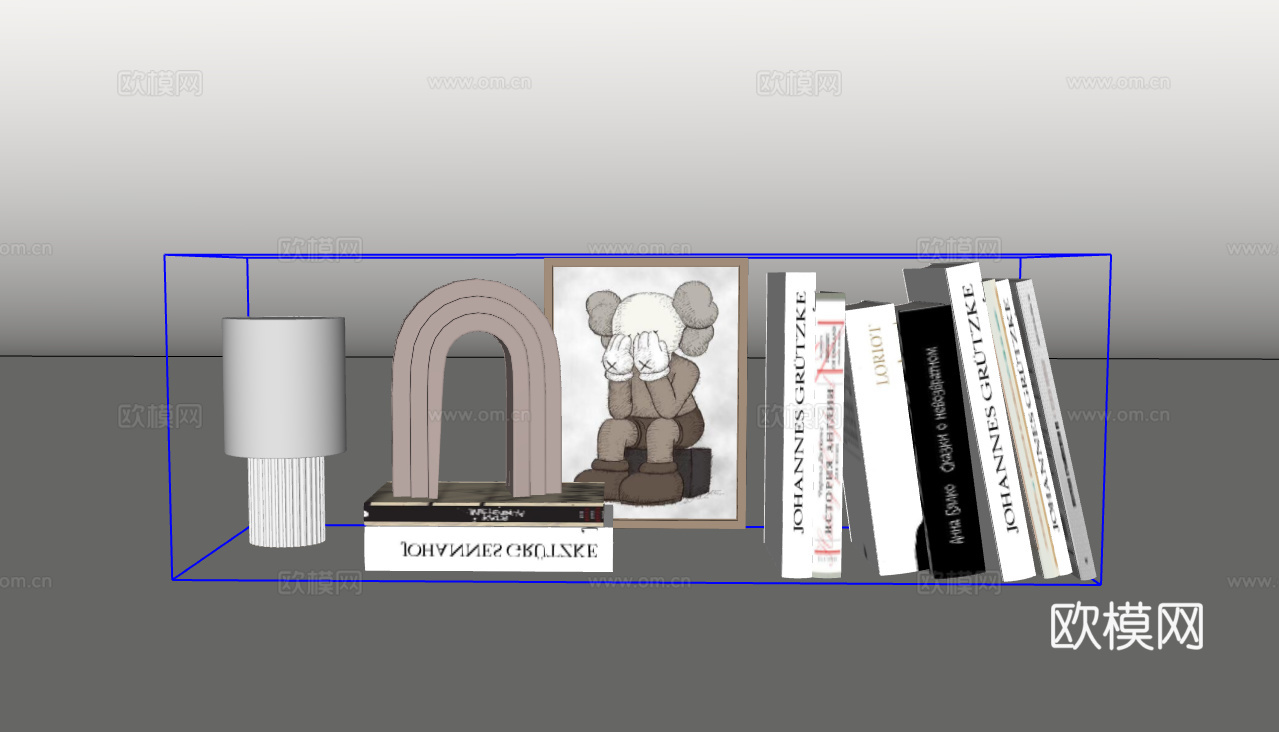 书籍摆件su模型