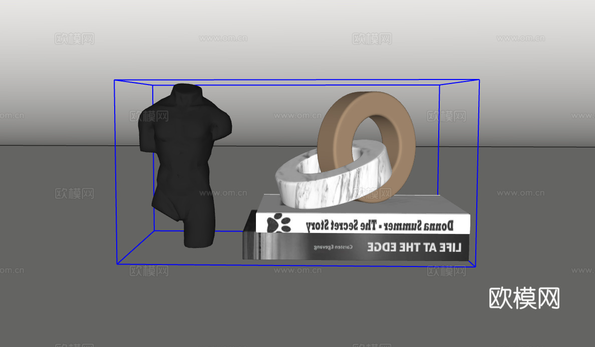 摆件组合su模型