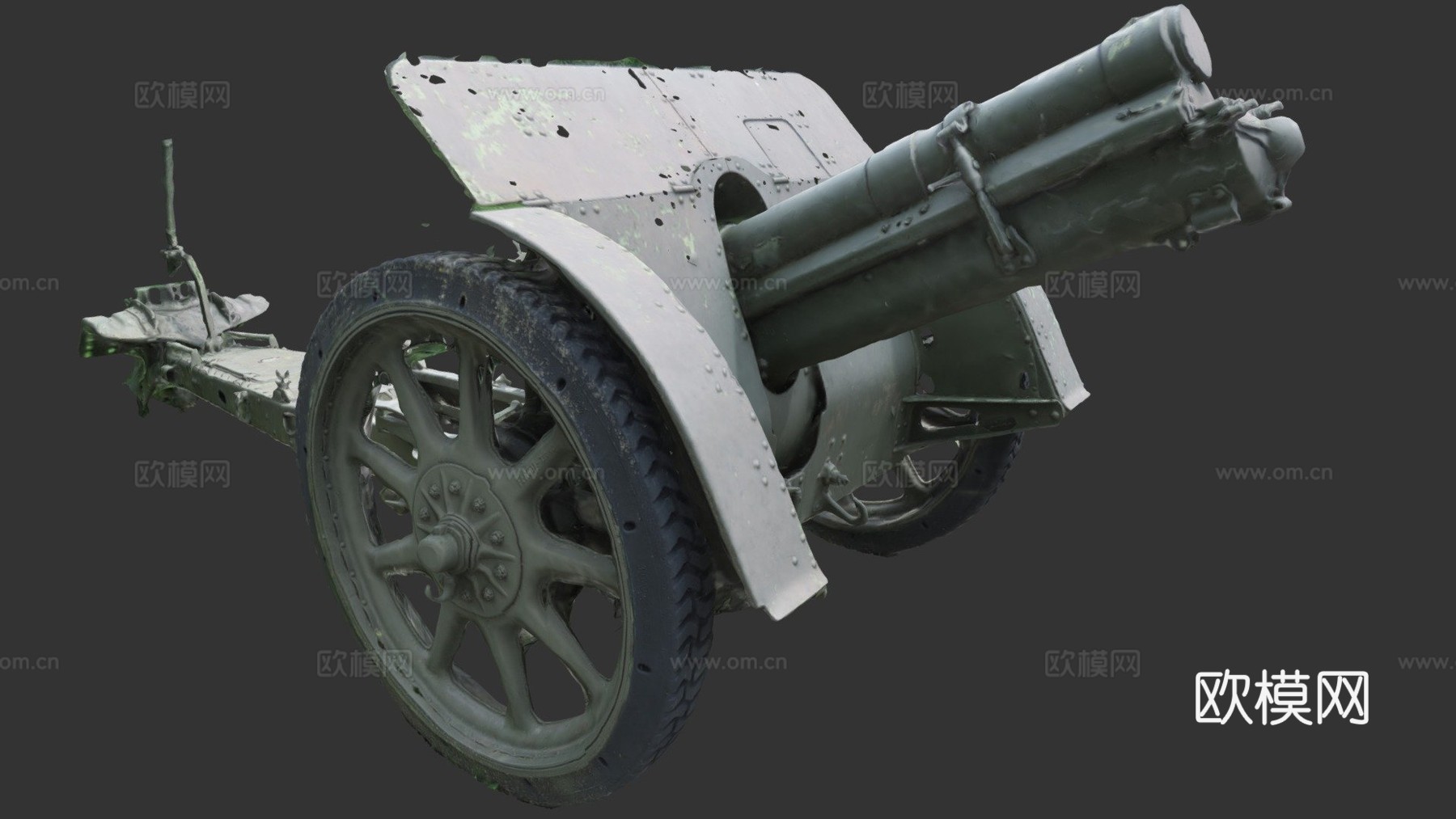 加农炮100 H7143d模型下载（渲染图1）
