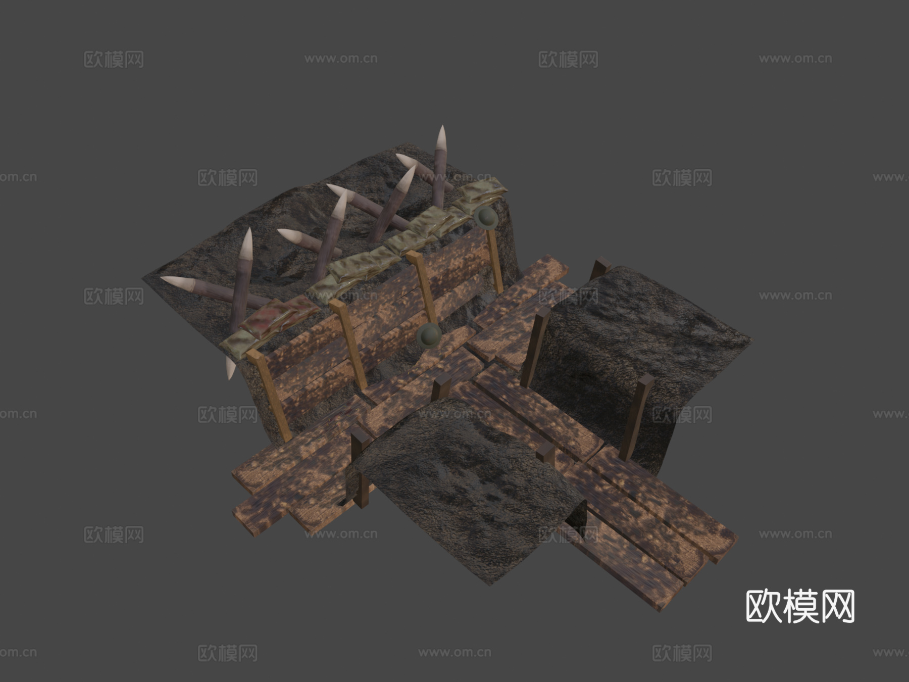 一战战壕微缩场景3d模型下载（渲染图5）