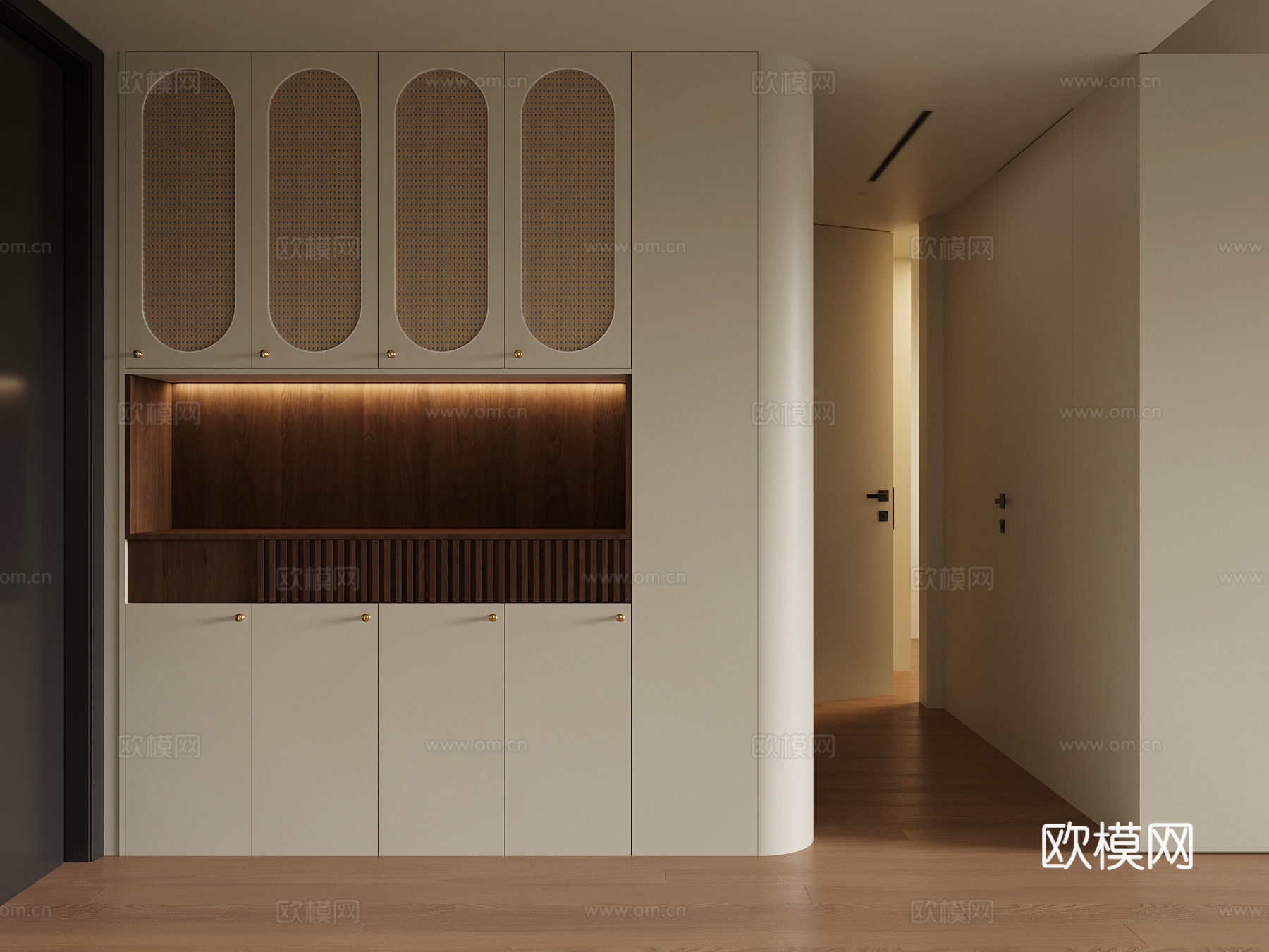 法式鞋柜su模型