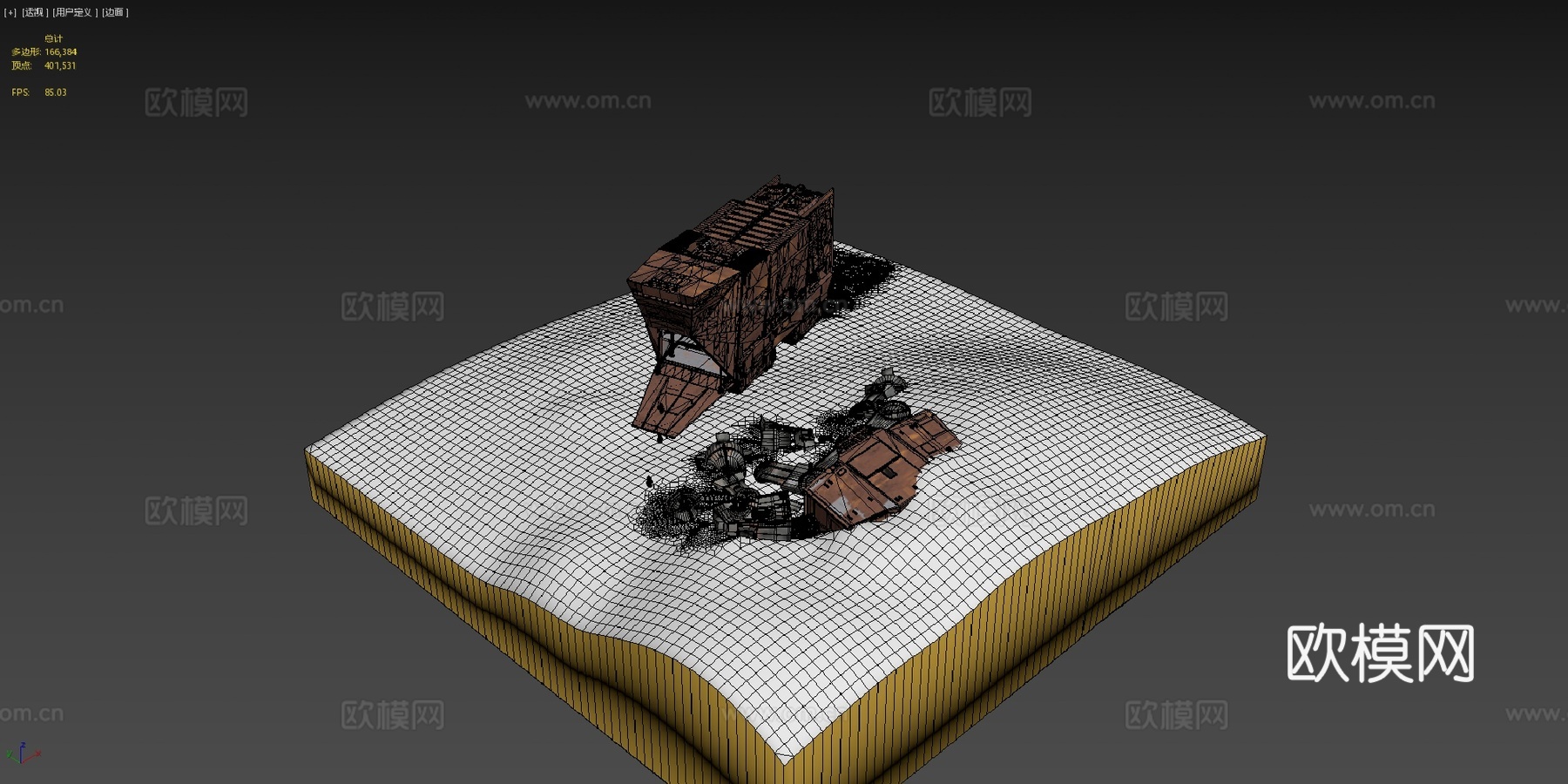 贾瓦沙地爬行者3d模型下载（渲染图4）