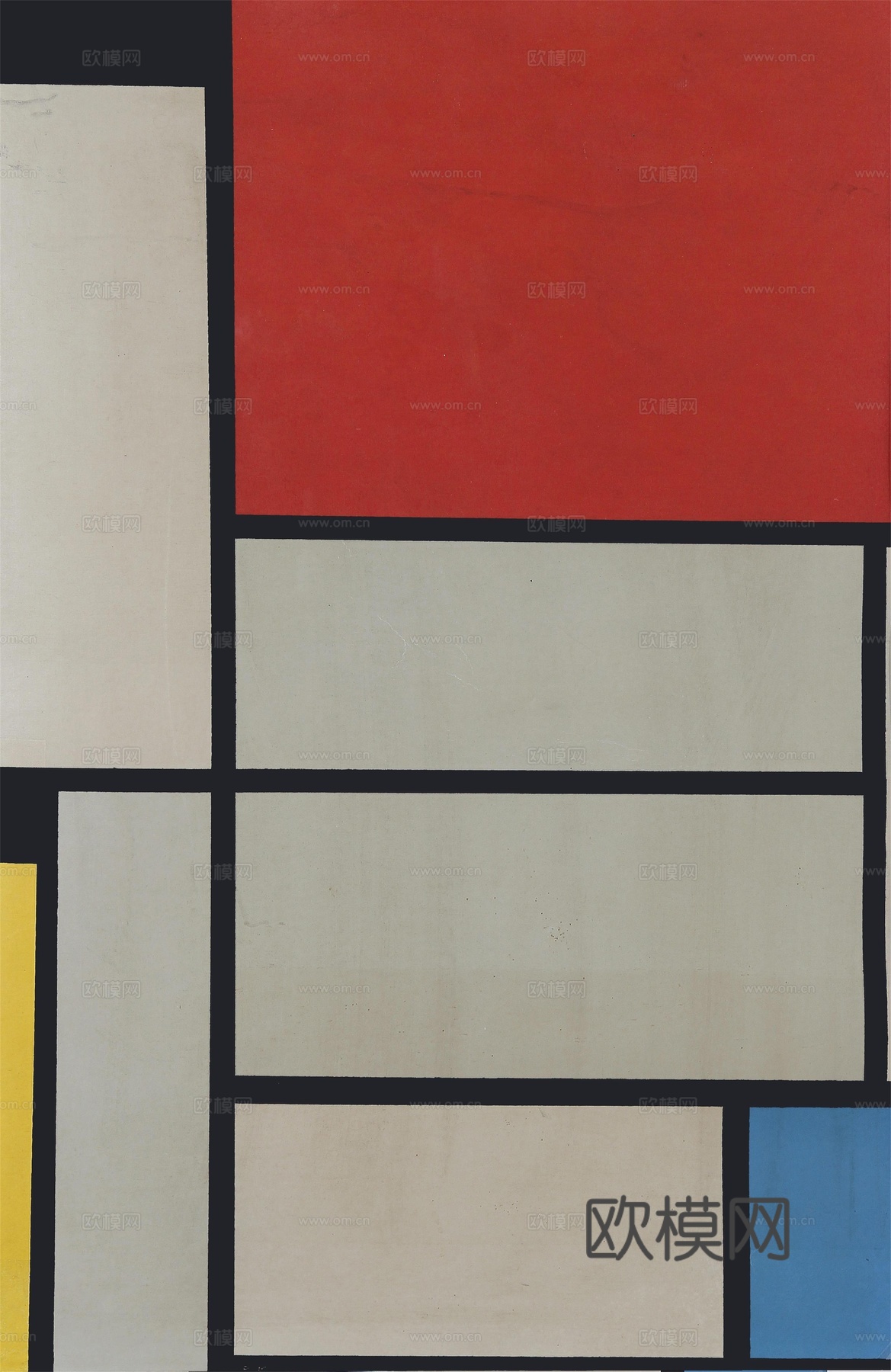 蒙德里安抽象画，风格派抽象画，装饰画51