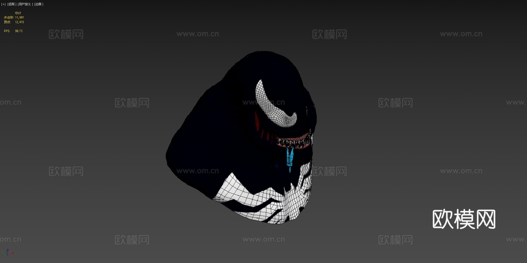 毒液胸像3d模型下载（渲染图4）