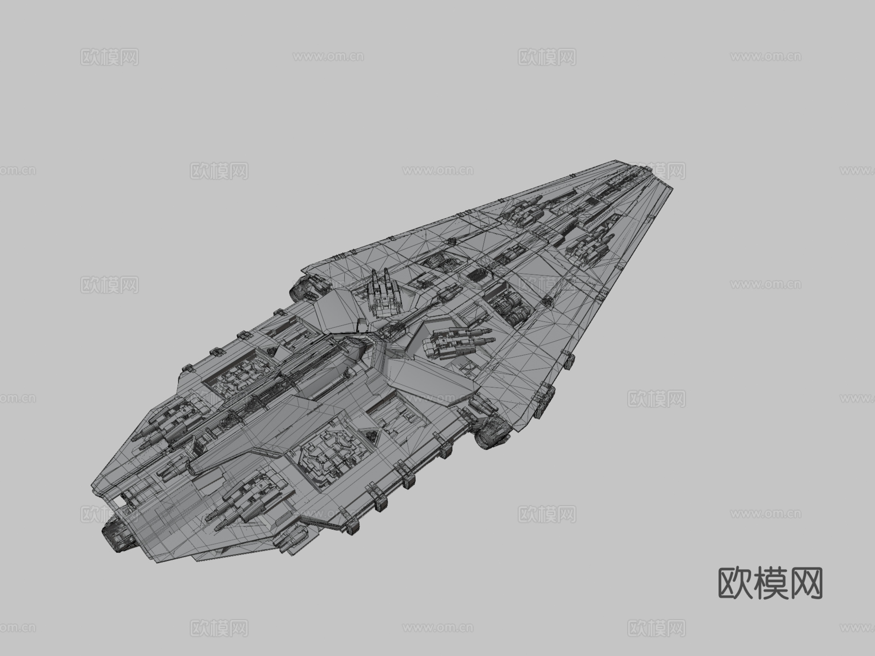 无畏级中型驱逐舰3d模型下载（渲染图3）