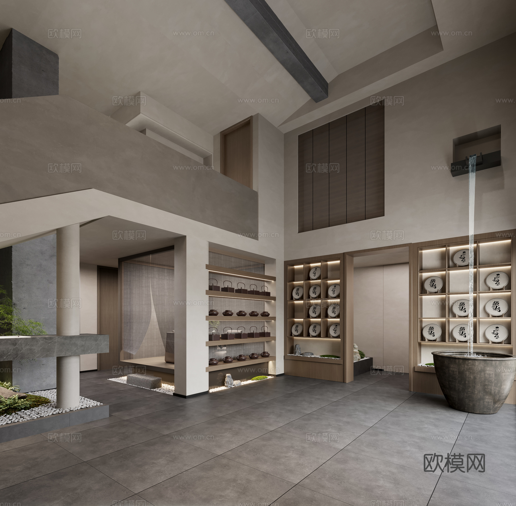 高端茶楼会所 最新全套施工图 效果图合集cad施工图