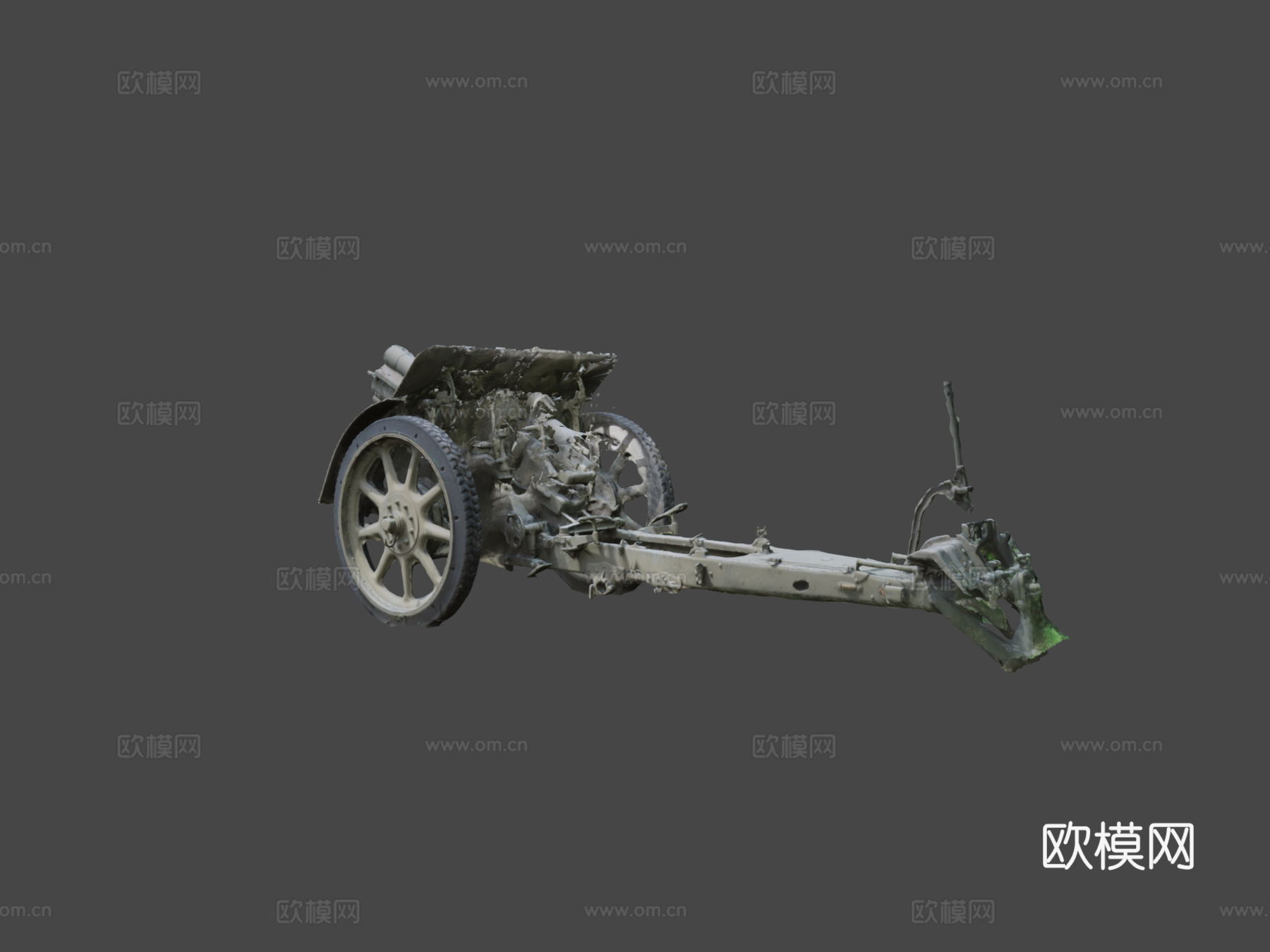 加农炮100 H7143d模型下载（渲染图5）