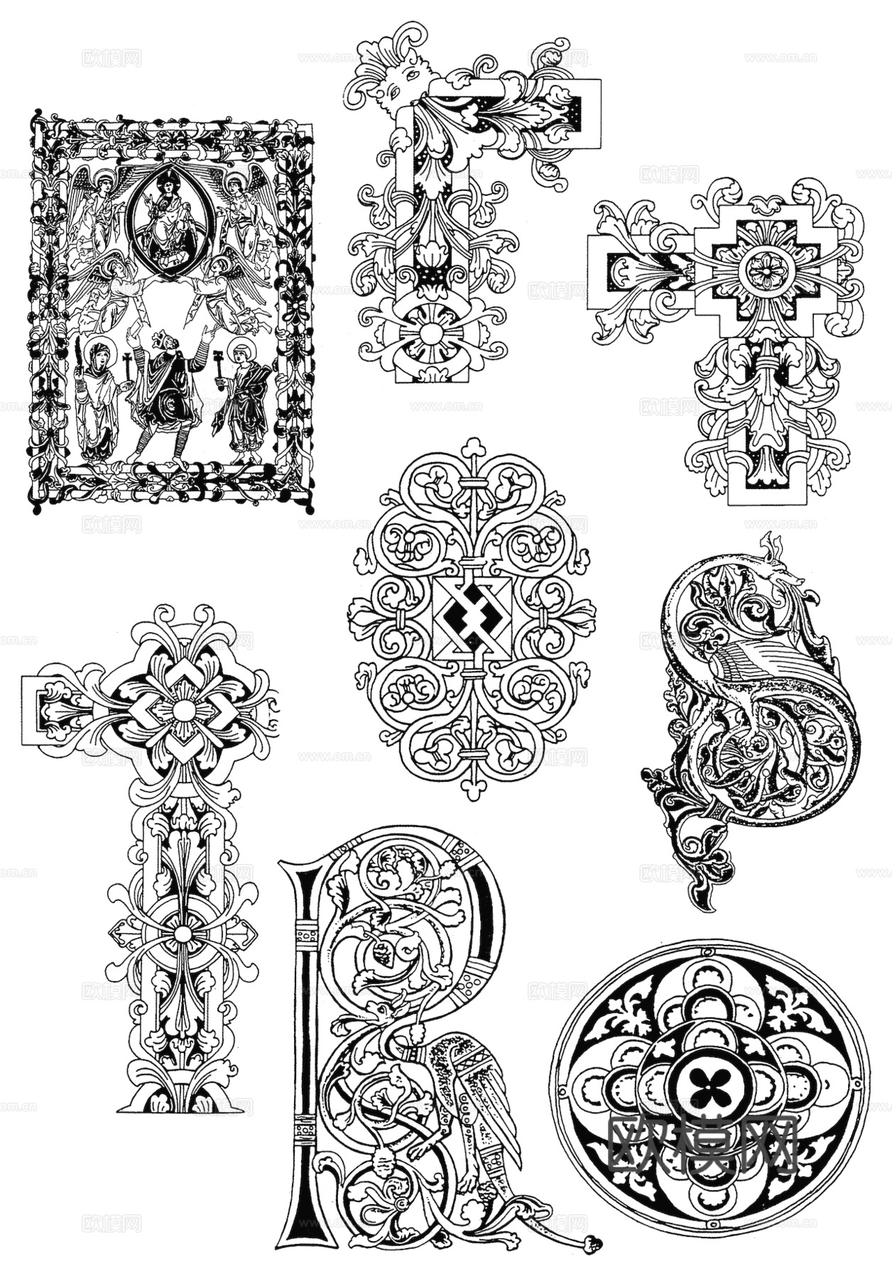 黑白遮罩通道黑白凹凸高光遮罩线条花纹纹理水泥做旧脏旧墙面下载