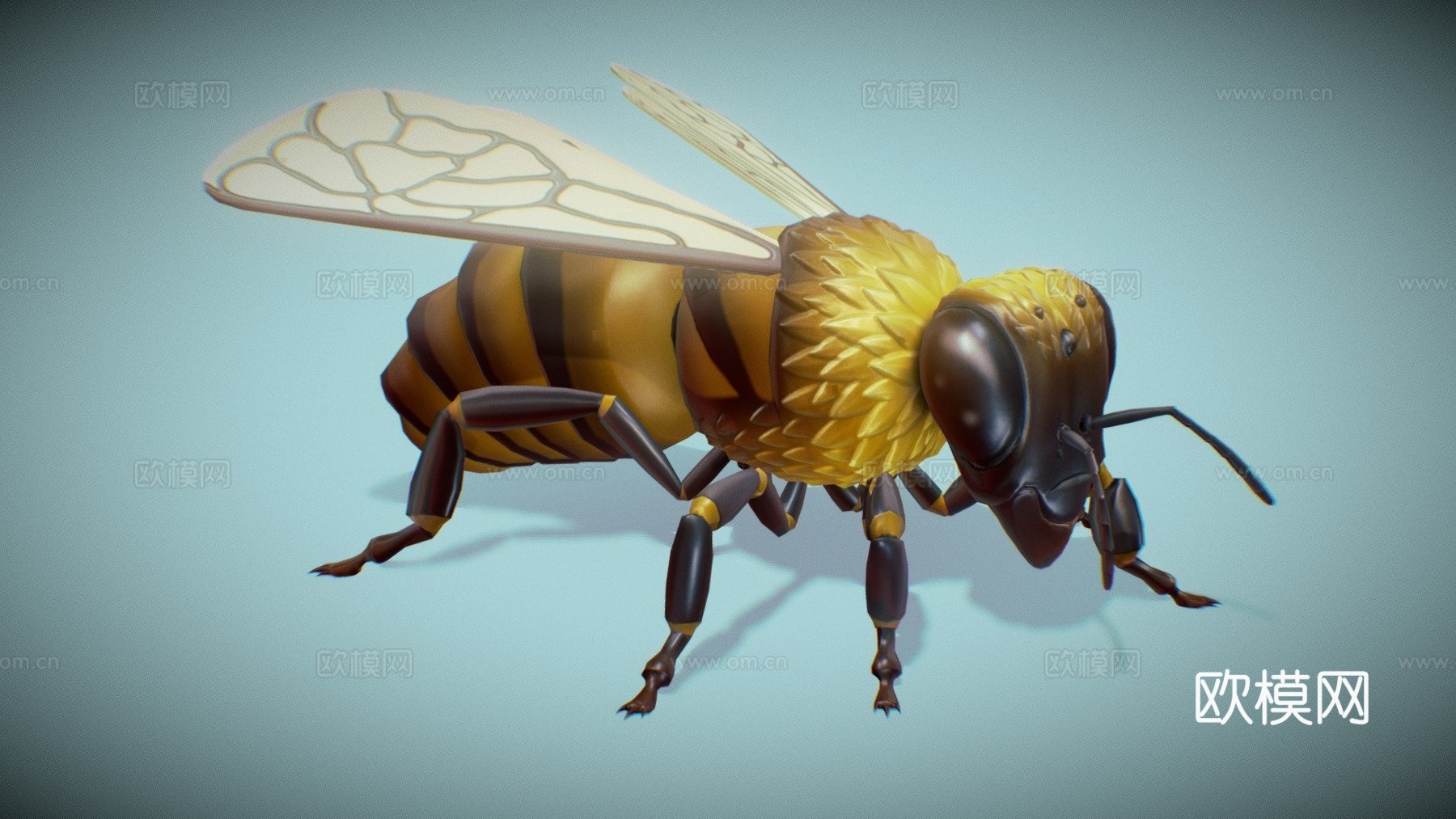 风格化工蜂3d模型下载（渲染图1）