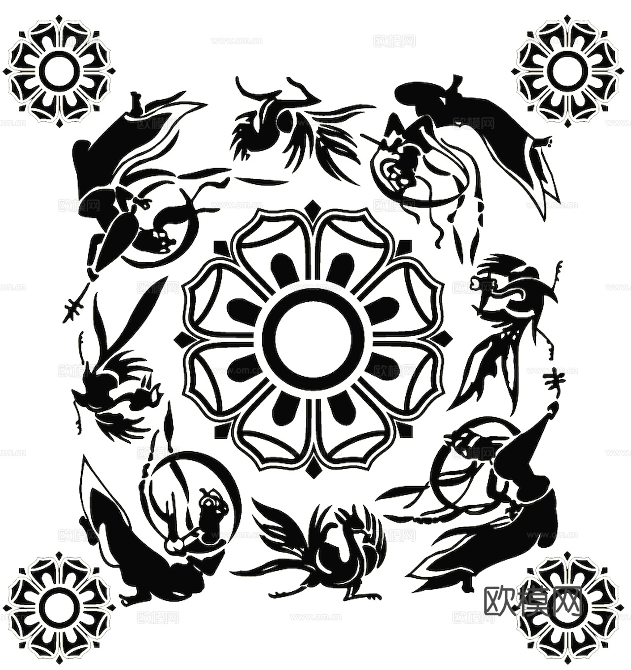 黑白遮罩通道黑白凹凸高光遮罩线条花纹纹理水泥做旧脏旧墙面下载