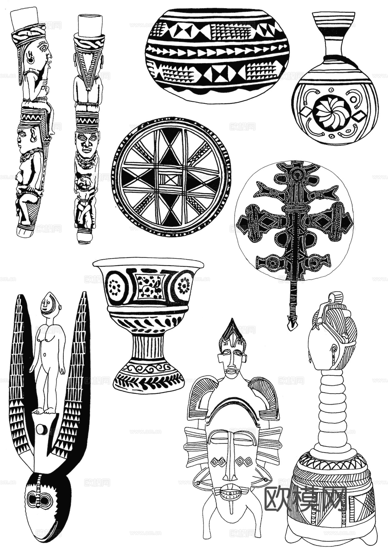 黑白遮罩通道黑白凹凸高光遮罩线条花纹纹理水泥做旧脏旧墙面下载