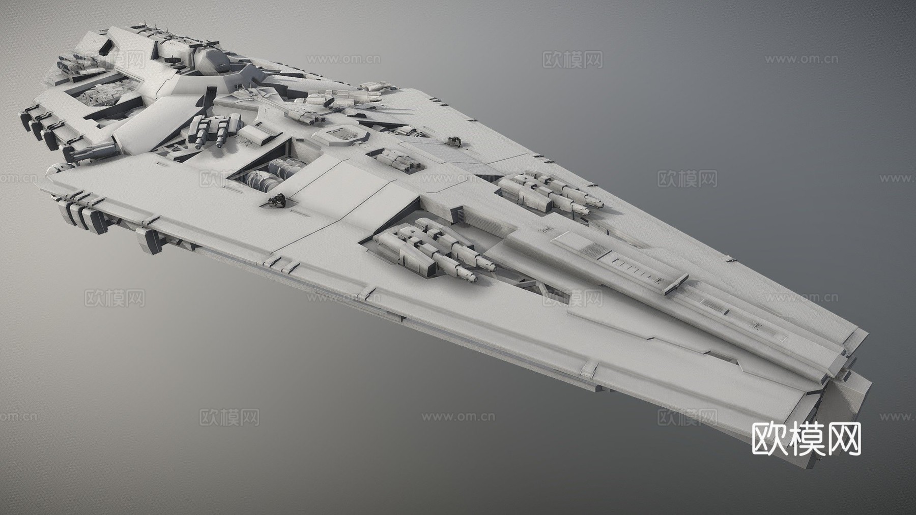 无畏级中型驱逐舰3d模型下载（渲染图1）