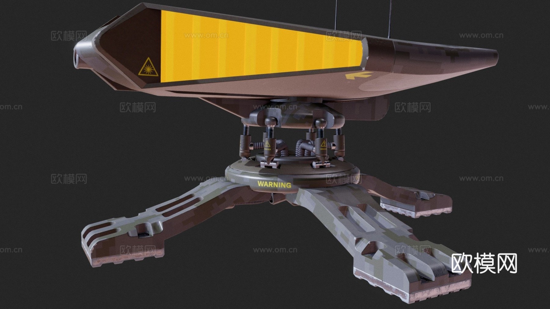 炮塔3d模型下载（渲染图1）